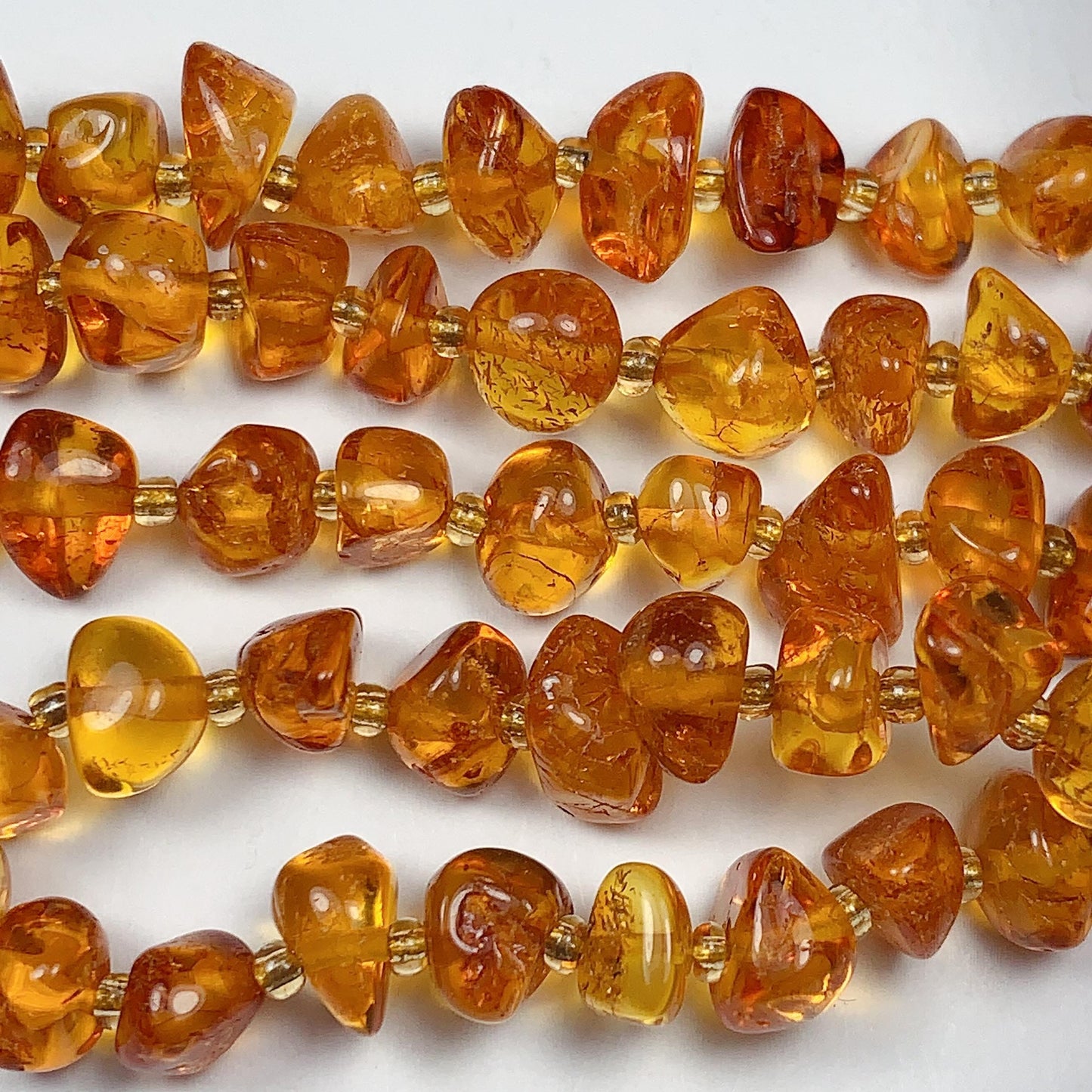 5-10mm Natural Deep Gold Honey Yellow Baltic Amber Chip Nugget Irregular Beads 15.5" Strand  DIY Jewelry