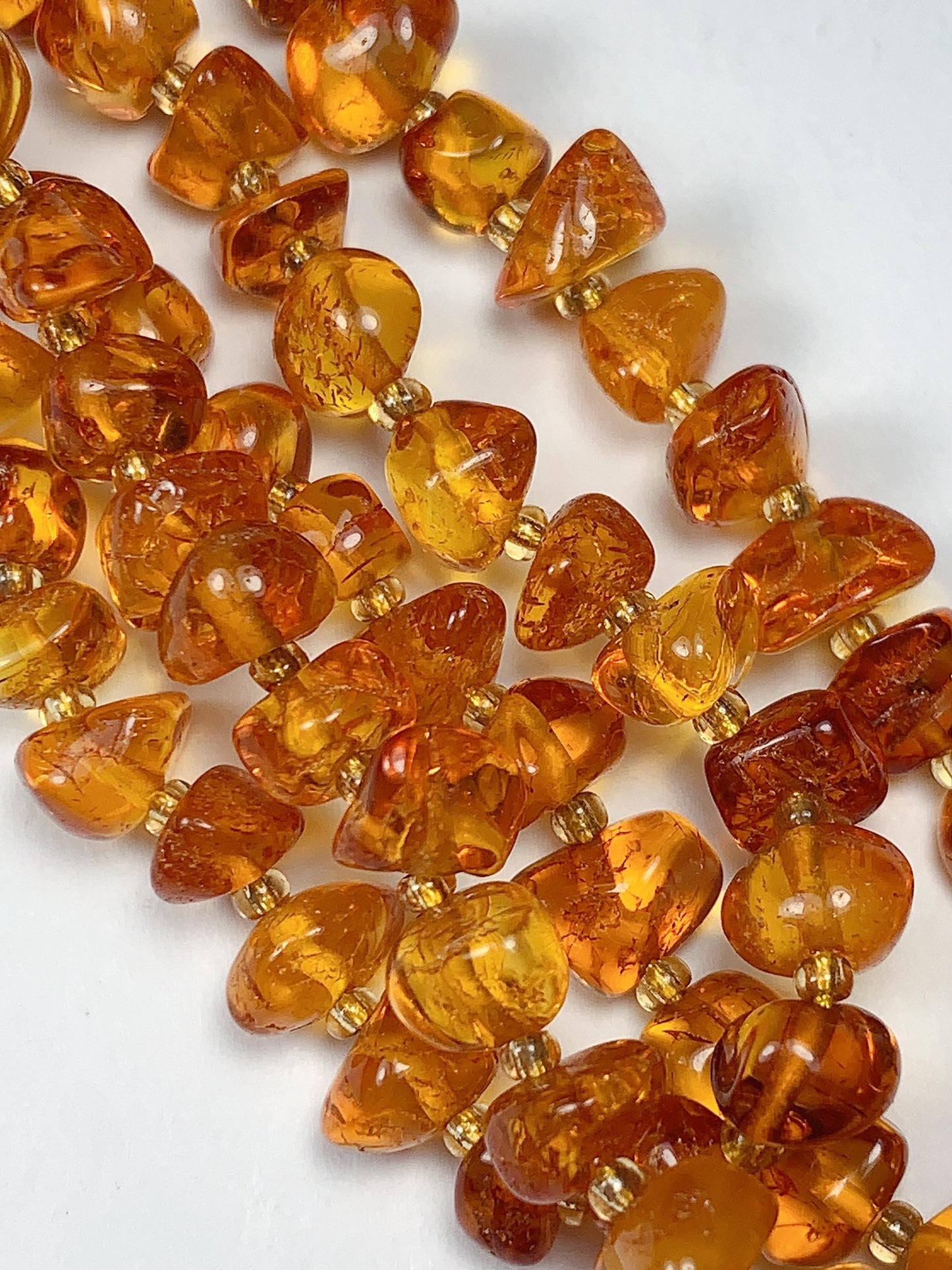 5-10mm Natural Deep Gold Honey Yellow Baltic Amber Chip Nugget Irregular Beads 15.5" Strand  DIY Jewelry