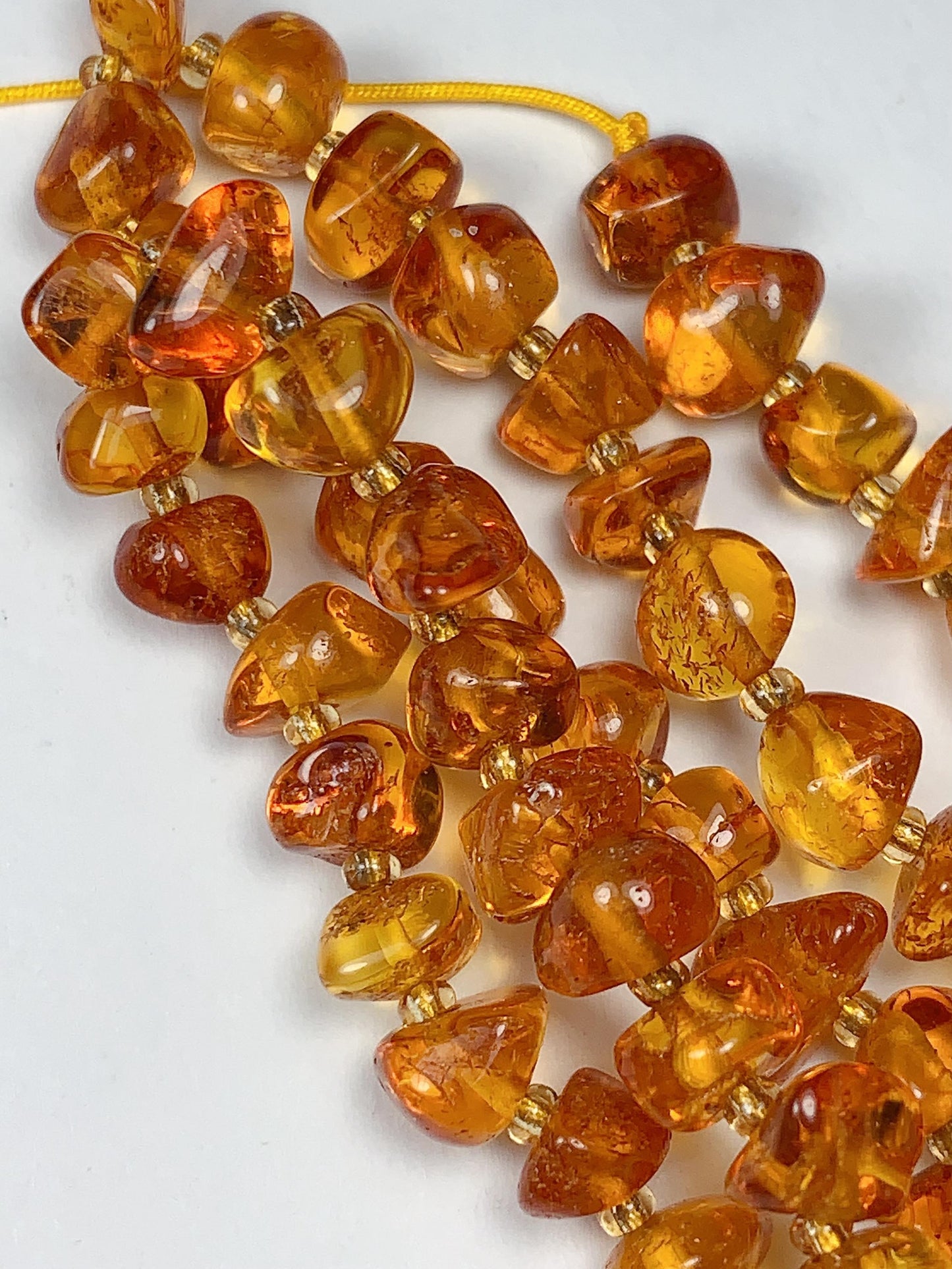 5-10mm Natural Deep Gold Honey Yellow Baltic Amber Chip Nugget Irregular Beads 15.5" Strand  DIY Jewelry