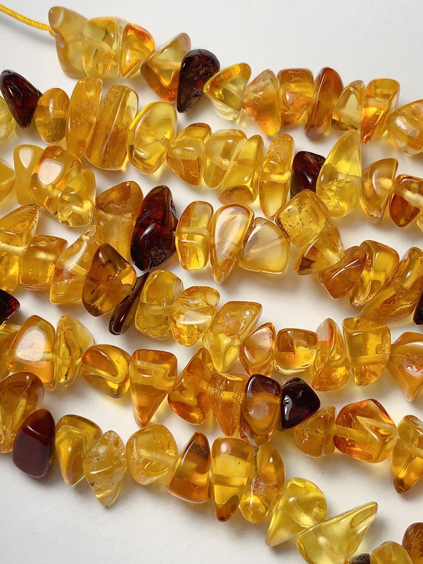 5-10mm Natural Baltic Honey Yellow Cherry Red Cognac Amber Chip Nugget Irregular Beads 15.5" Strand  DIY Jewelry