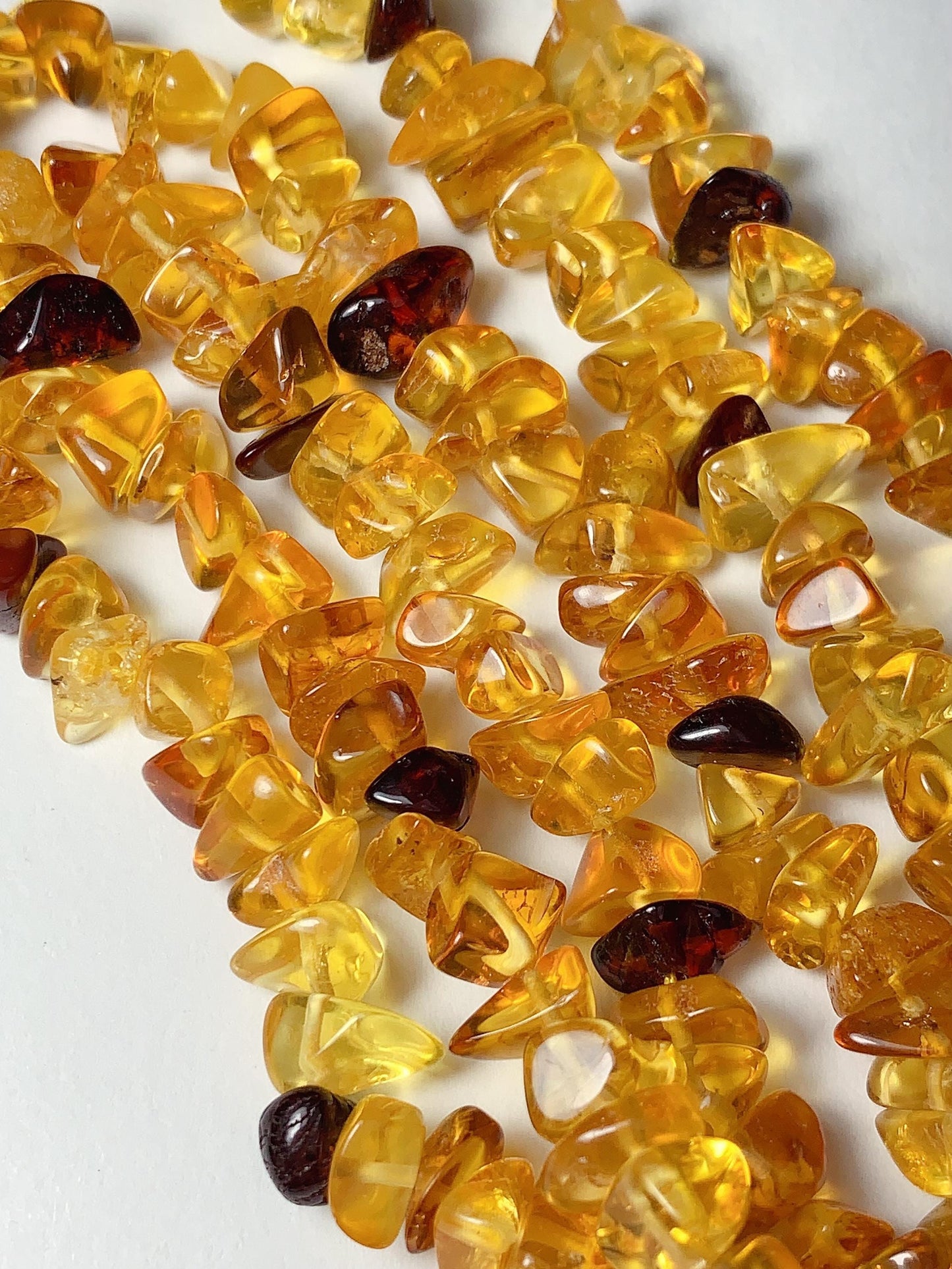 5-10mm Natural Baltic Honey Yellow Cherry Red Cognac Amber Chip Nugget Irregular Beads 15.5" Strand  DIY Jewelry
