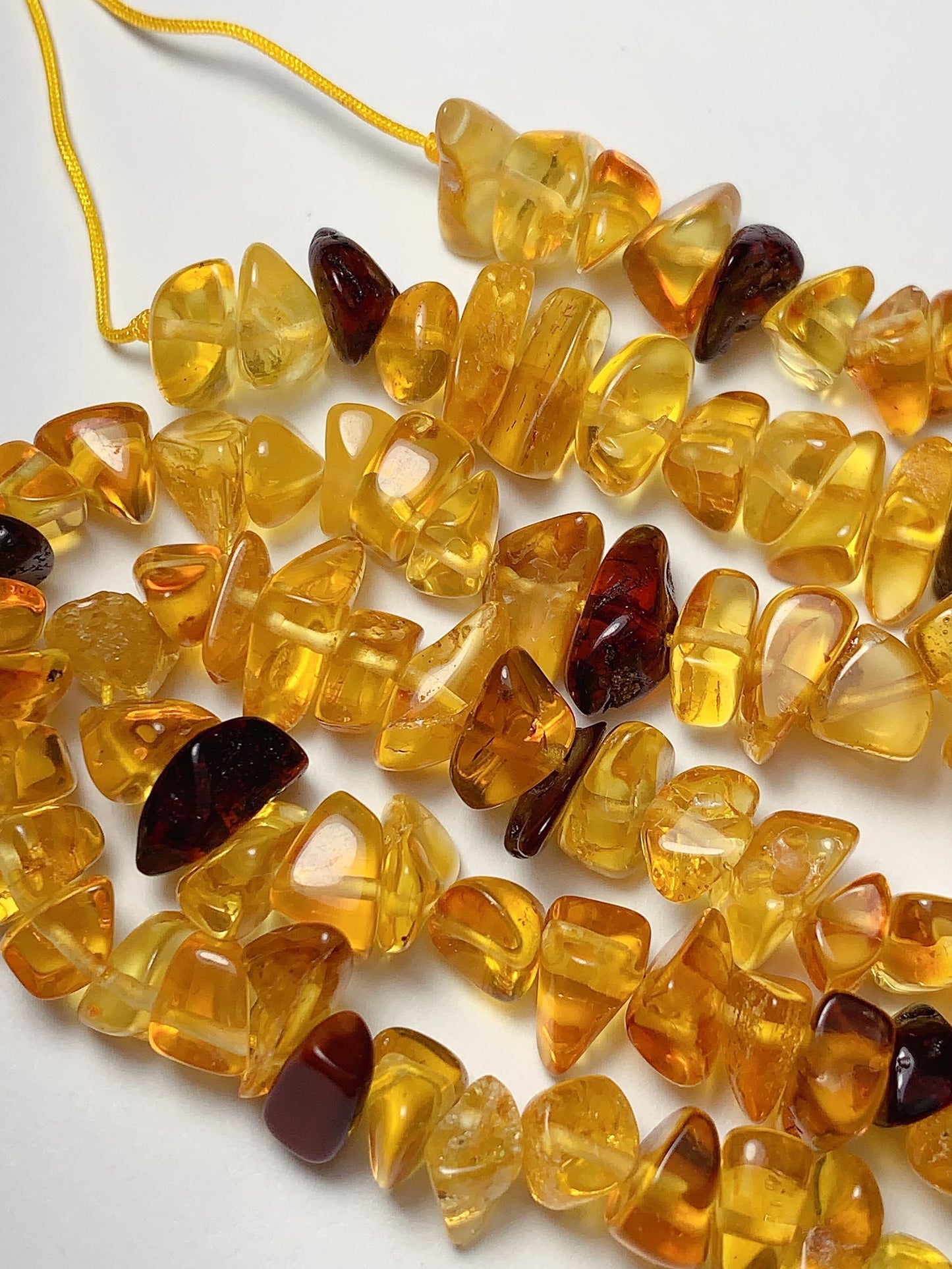 5-10mm Natural Baltic Honey Yellow Cherry Red Cognac Amber Chip Nugget Irregular Beads 15.5" Strand  DIY Jewelry