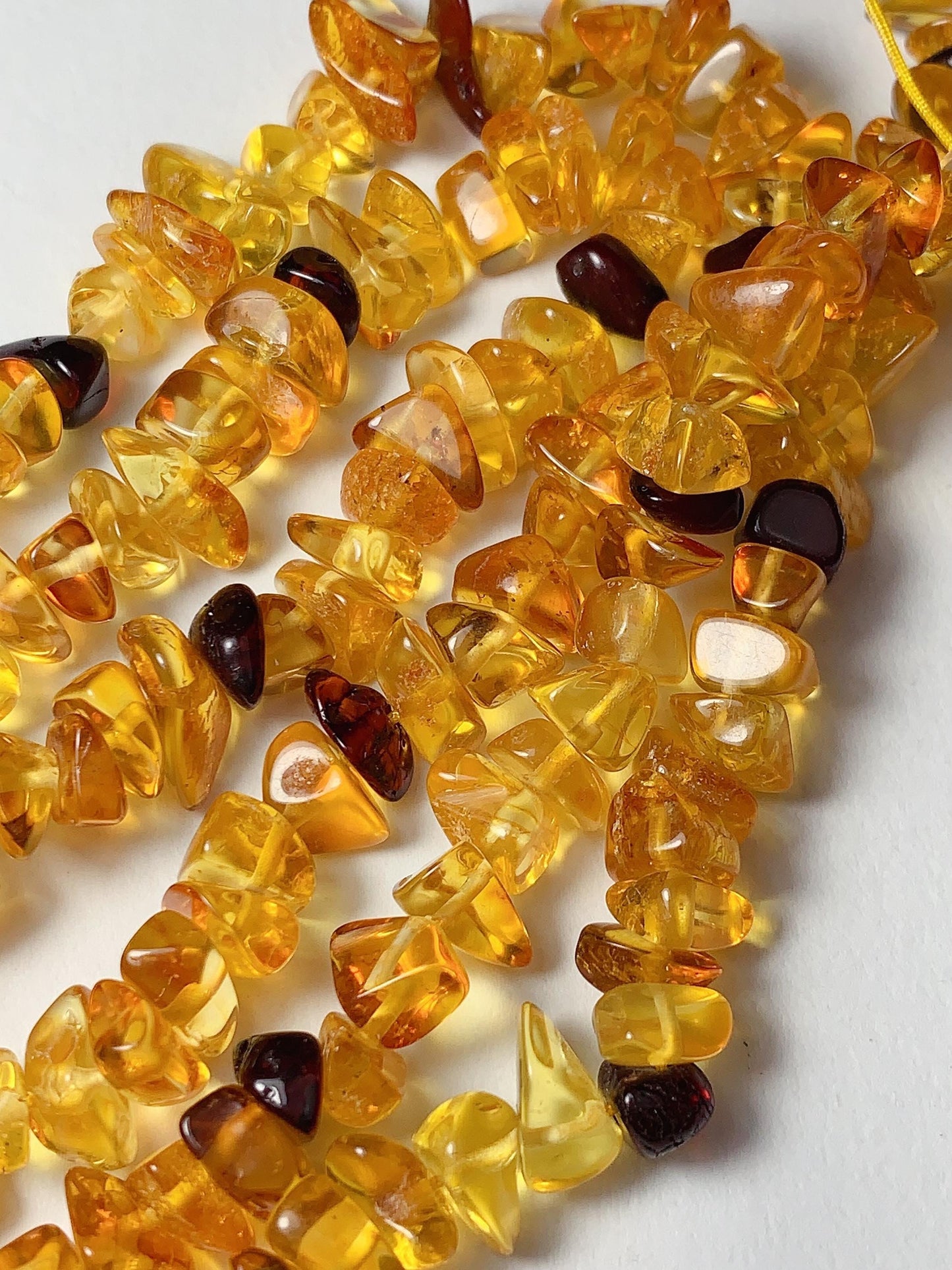 5-10mm Natural Baltic Honey Yellow Cherry Red Cognac Amber Chip Nugget Irregular Beads 15.5" Strand  DIY Jewelry