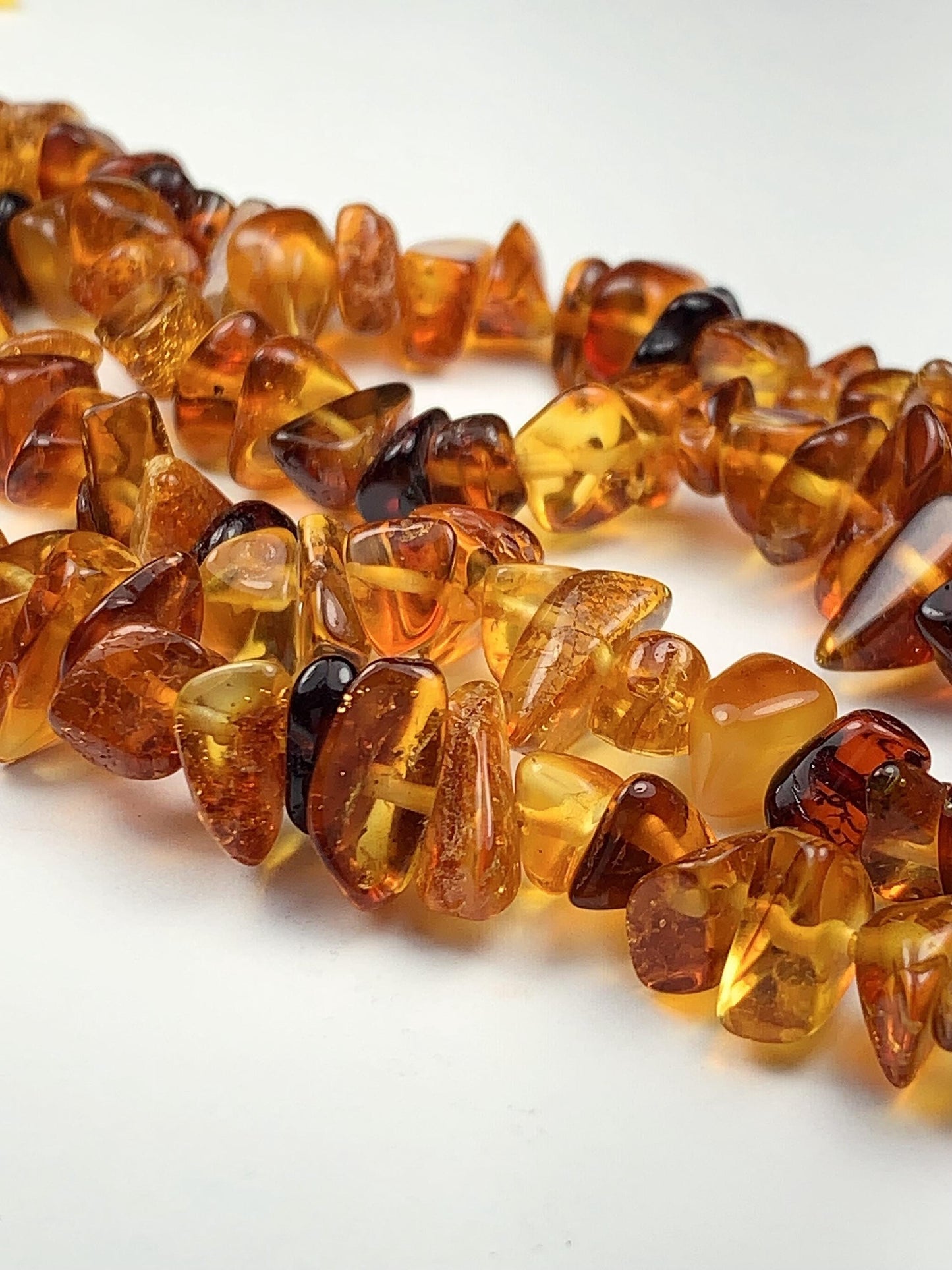 5-10mm Natural Deep Gold Honey Yellow Baltic Amber Chip Nugget Irregular Beads 15.5" Strand  DIY Jewelry
