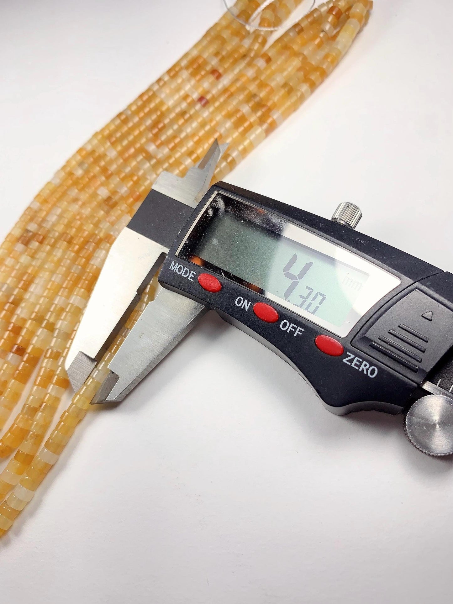 2x4mm oily luster with a hint of translucency Honey Yellow Jade Heishi Disc Beads 15" Strand