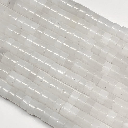 2x4mm Good Quality Natural white jade Heishi Disc Beads 15.5" Strand