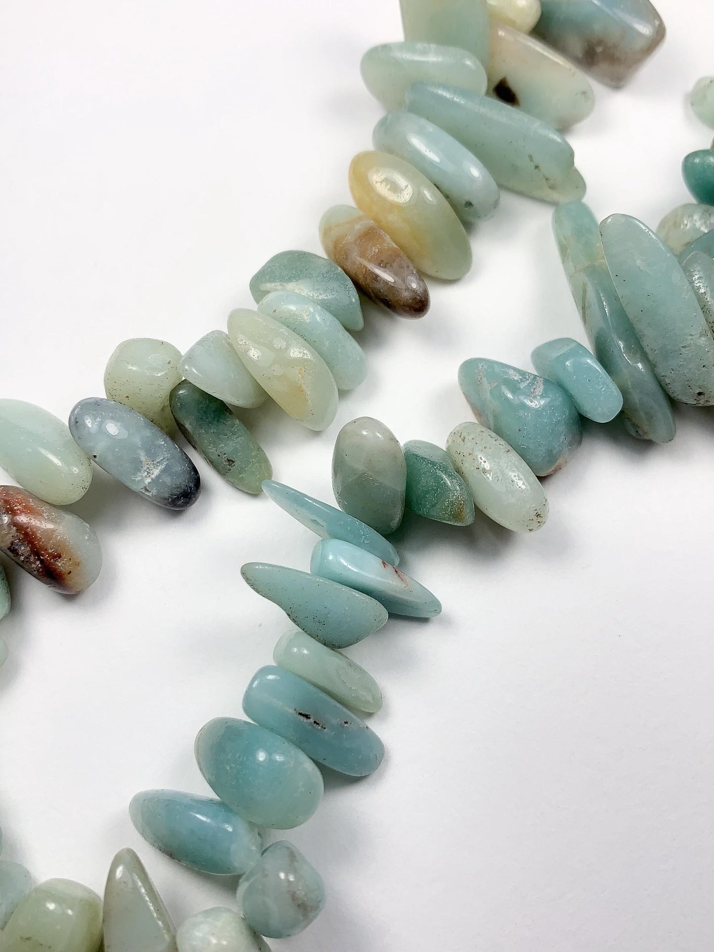 15-18mm Natural Sky Blue Brown Amazonite Stick Spike Nugget Pebble Irregular Chips Beads Strand 15 Jewelry Making DIY Gemstone