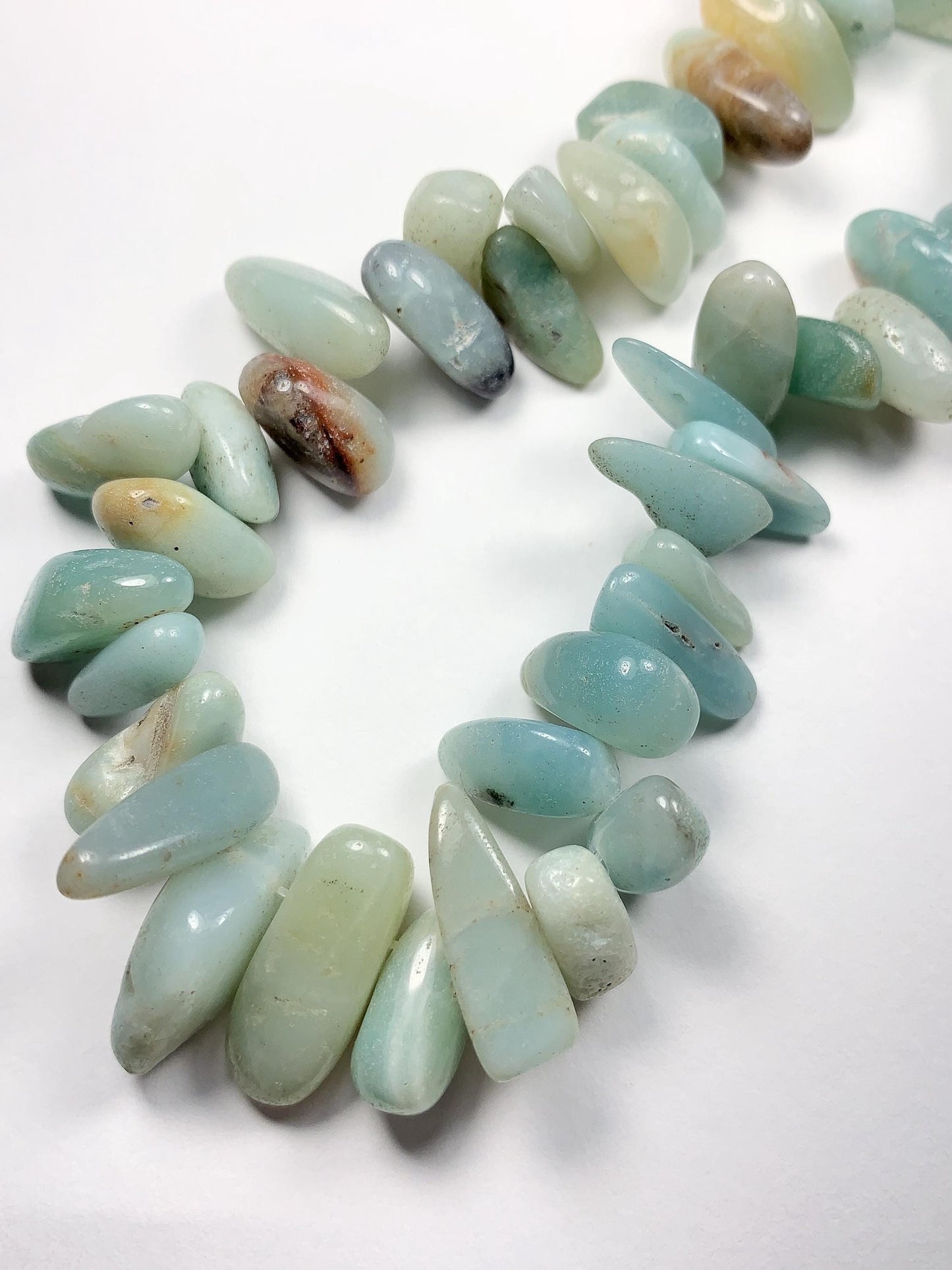15-18mm Natural Sky Blue Brown Amazonite Stick Spike Nugget Pebble Irregular Chips Beads Strand 15 Jewelry Making DIY Gemstone