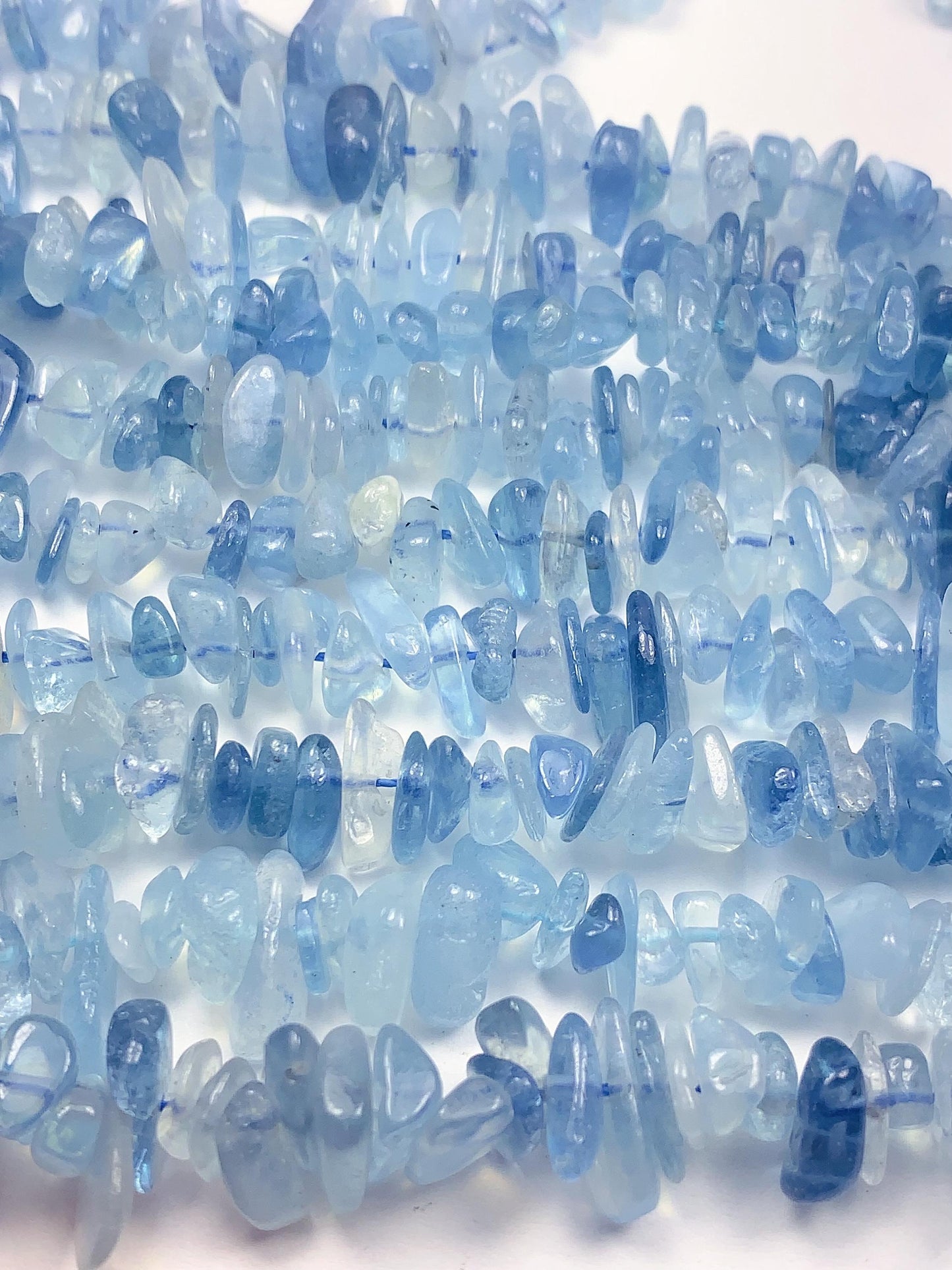 5-12mm No Dyed Natural Blue Aquamarine Nugget Pebble Irregular Chips Beads 15.5" Strand DIY Jewelry Gemstone Crystal
