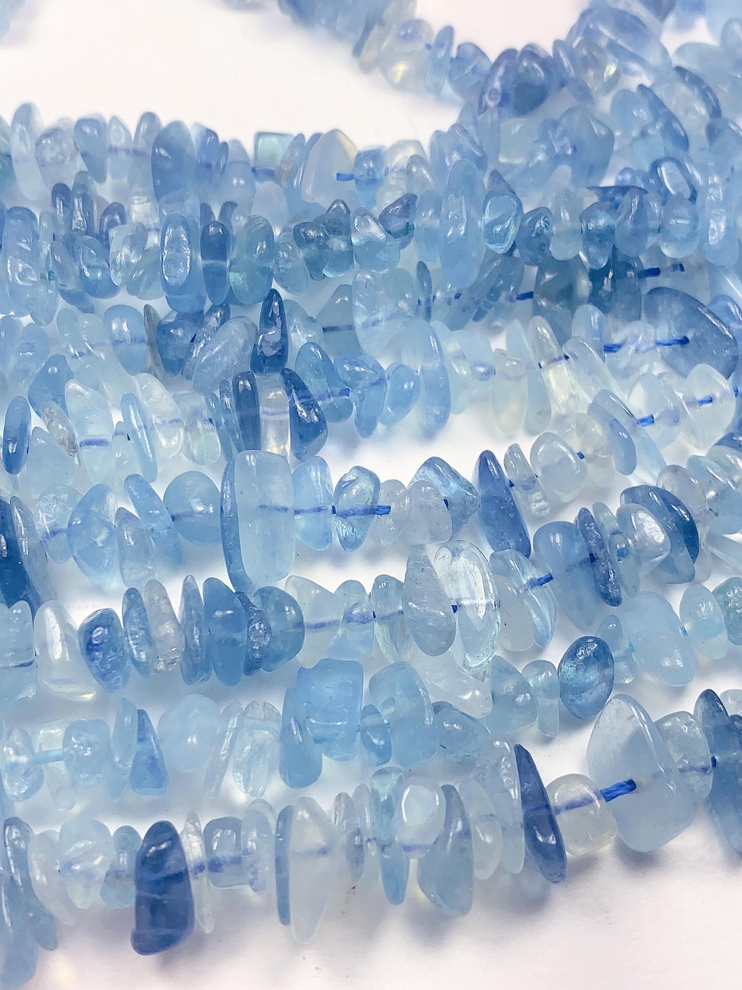 5-12mm No Dyed Natural Blue Aquamarine Nugget Pebble Irregular Chips Beads 15.5" Strand DIY Jewelry Gemstone Crystal