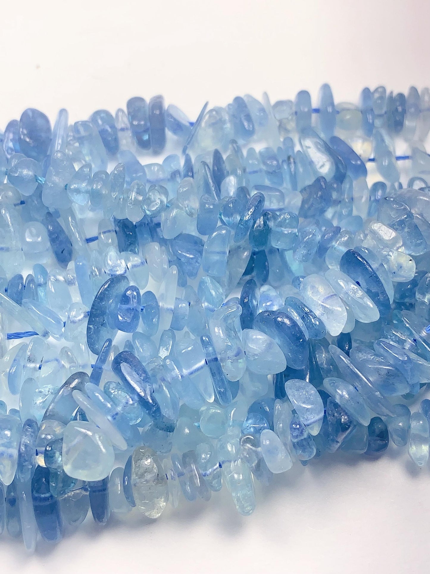 5-12mm No Dyed Natural Blue Aquamarine Nugget Pebble Irregular Chips Beads 15.5" Strand DIY Jewelry Gemstone Crystal