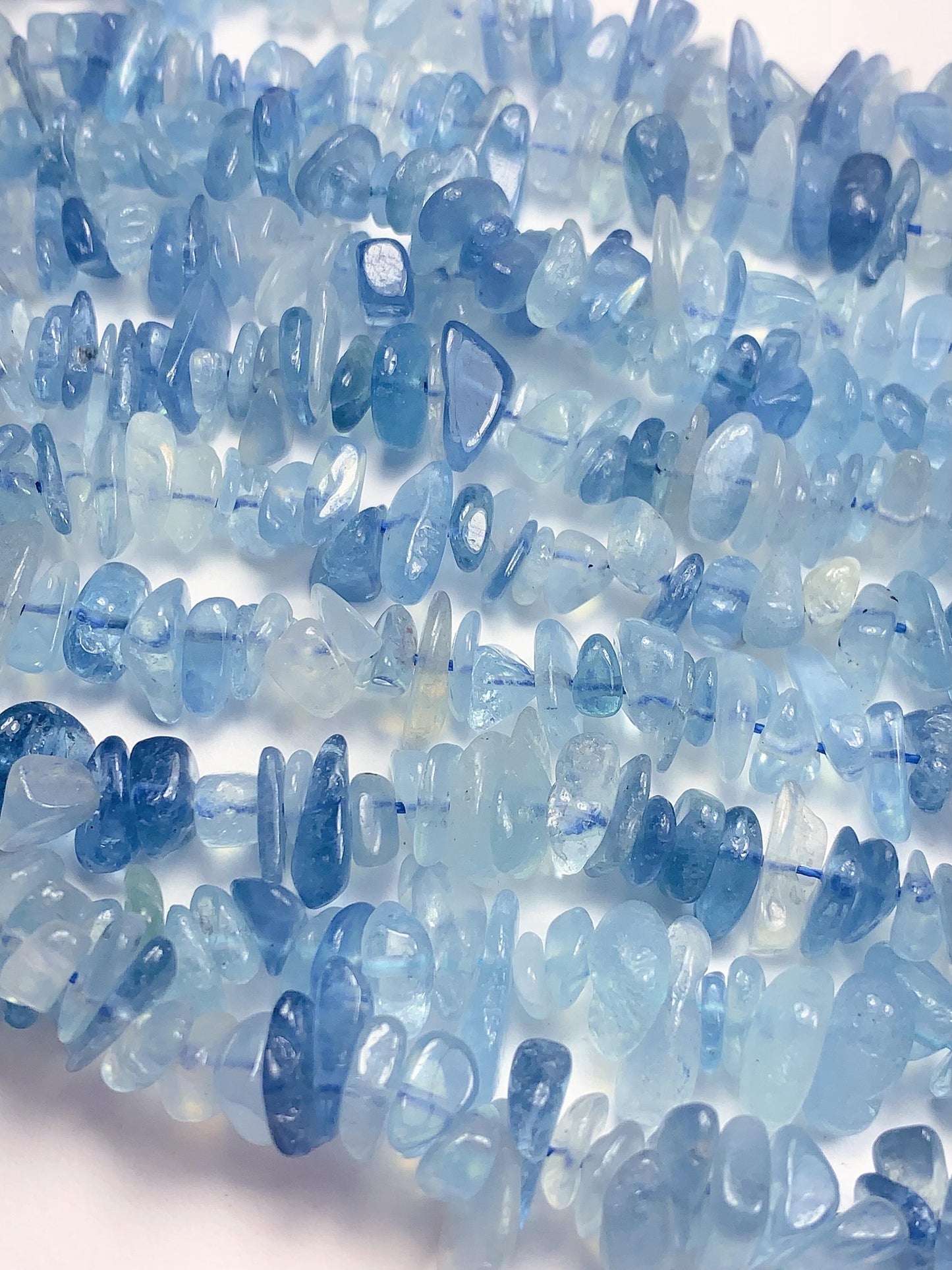 5-12mm No Dyed Natural Blue Aquamarine Nugget Pebble Irregular Chips Beads 15.5" Strand DIY Jewelry Gemstone Crystal