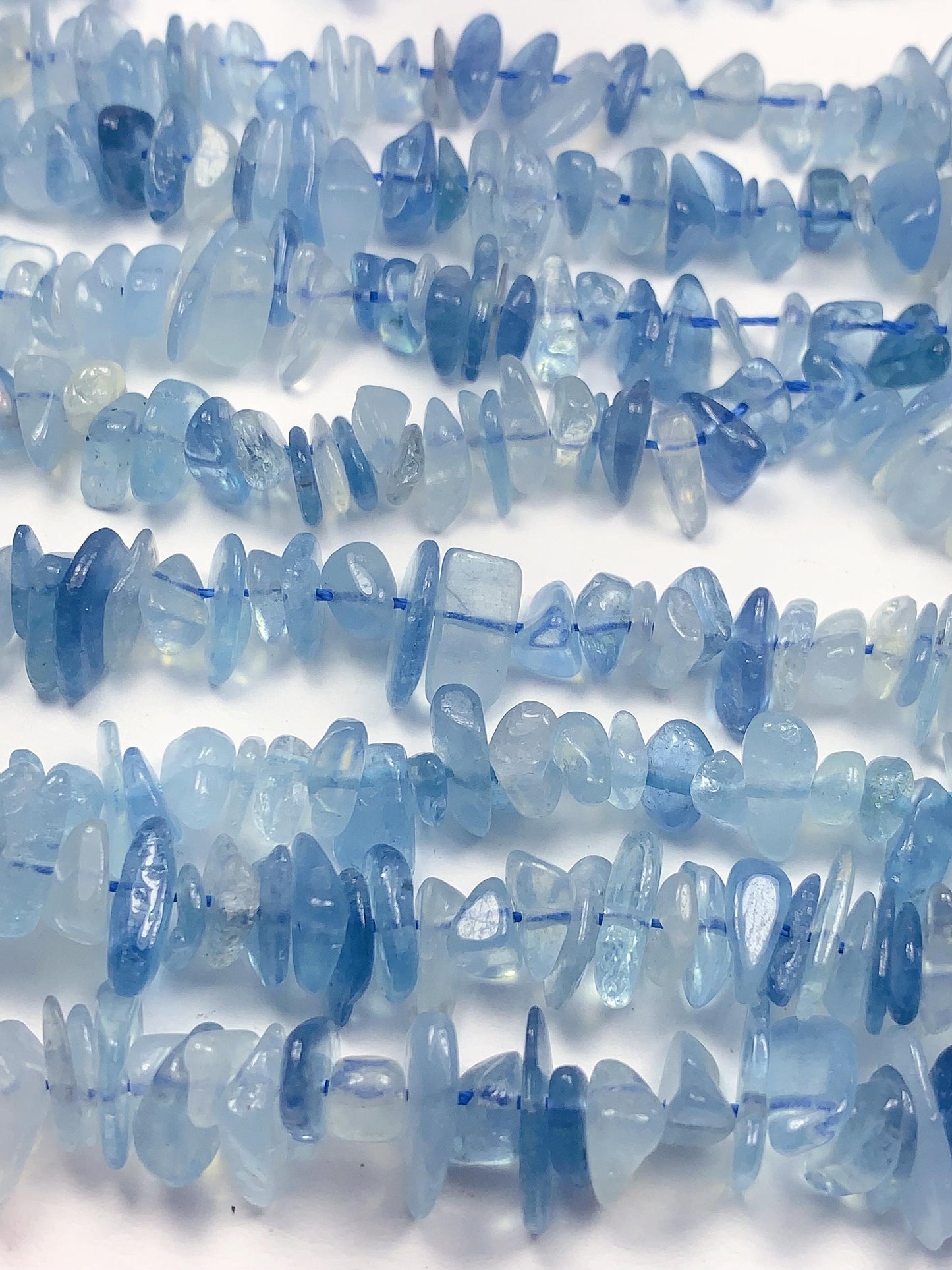 5-12mm No Dyed Natural Blue Aquamarine Nugget Pebble Irregular Chips Beads 15.5" Strand DIY Jewelry Gemstone Crystal
