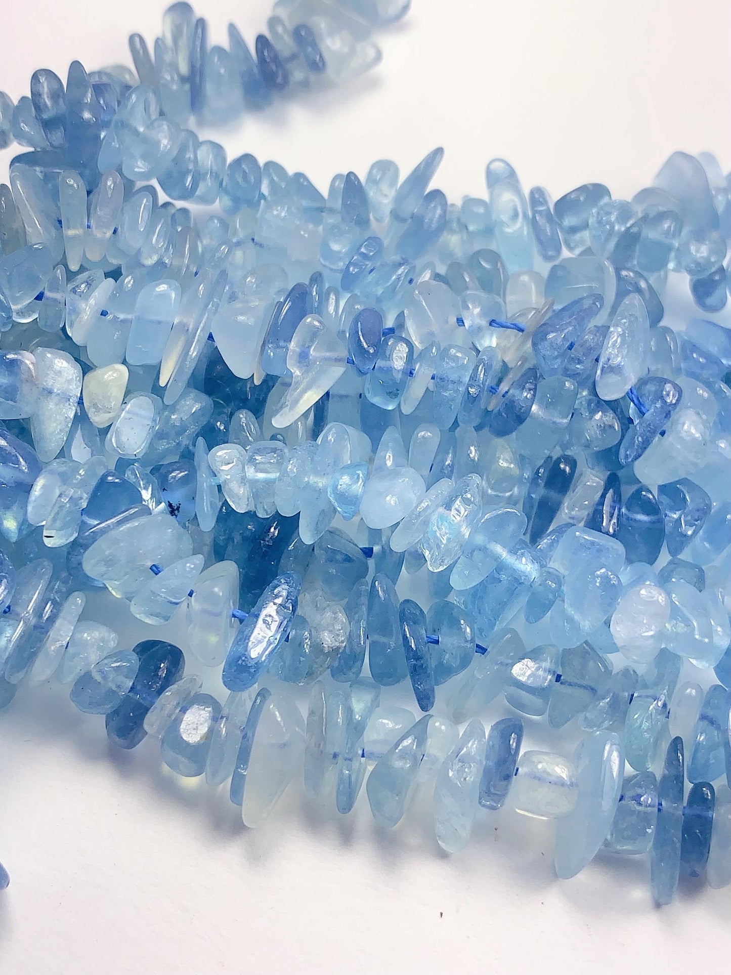 5-12mm No Dyed Natural Blue Aquamarine Nugget Pebble Irregular Chips Beads 15.5" Strand DIY Jewelry Gemstone Crystal