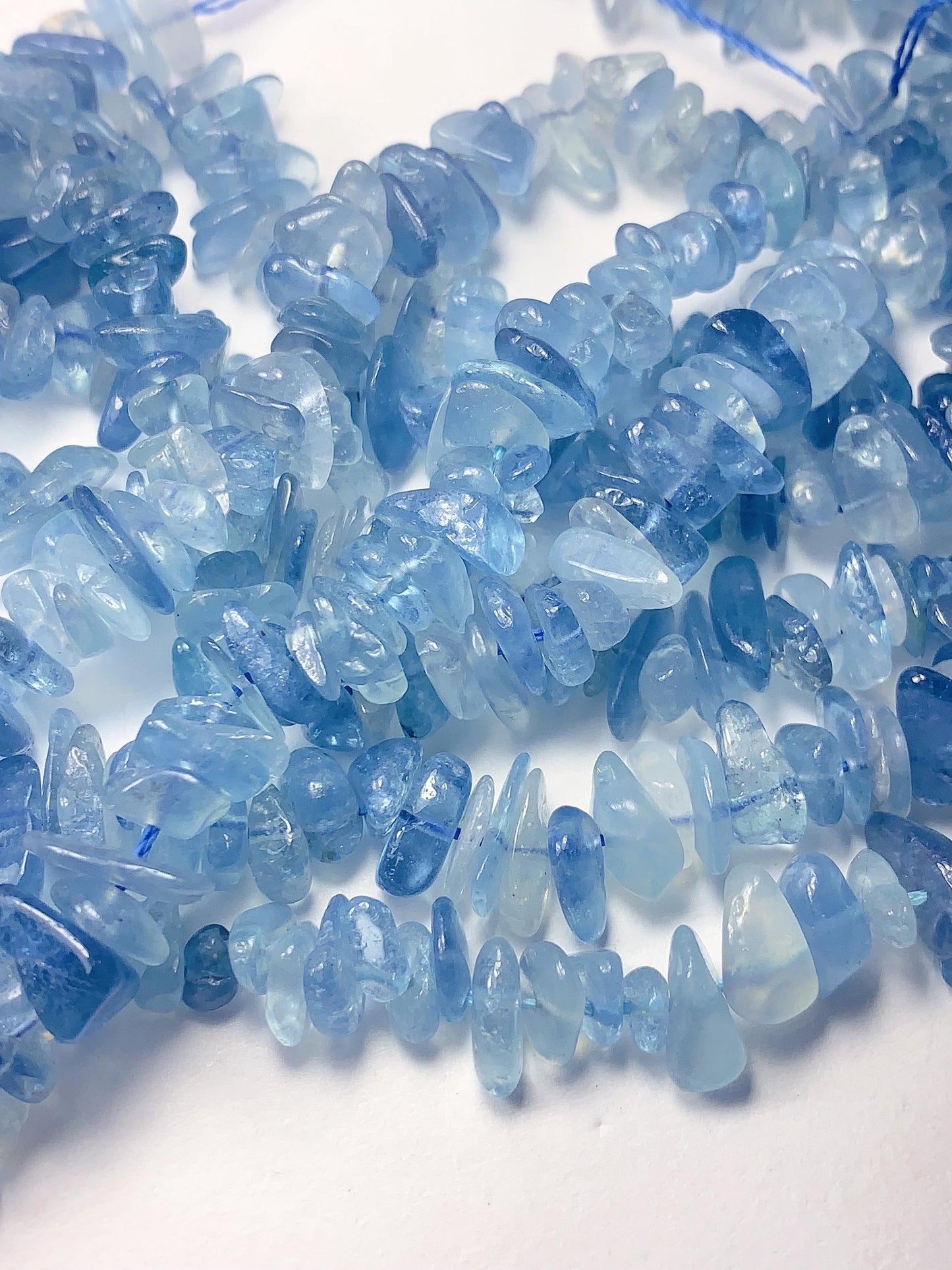 5-12mm No Dyed Natural Blue Aquamarine Nugget Pebble Irregular Chips Beads 15.5" Strand DIY Jewelry Gemstone Crystal
