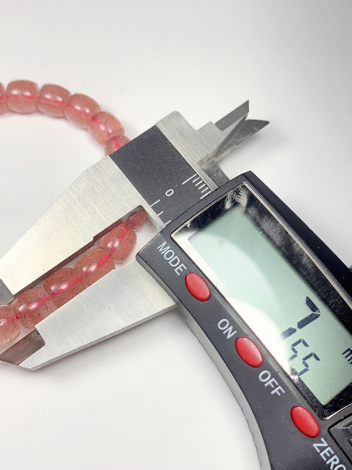 7x8mm AAA Natural Transparent Red Strawberry Quartz Barrel Shape Smooth Beads 7.5" Strand