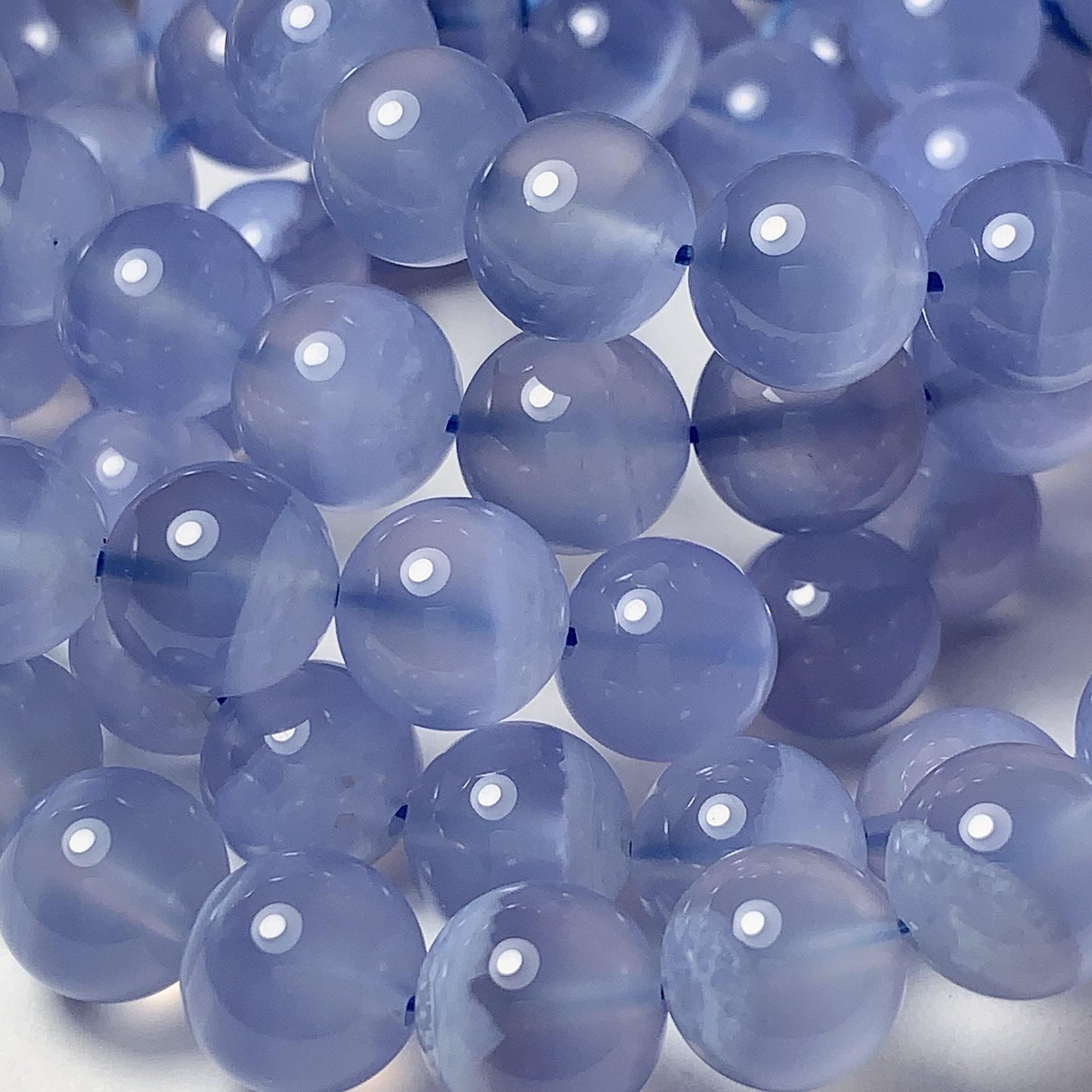 AAA Super High Quality Natural Translucent Blue Lace Strip Agate Smooth Round Beads Gemstone Strand 15.5" 7mm 8mm 9mm