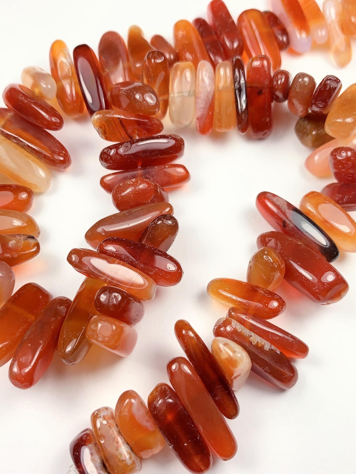 15-18mm Natural Red Agate Long Stick Spike Chip Nugget Irregular Beads 15" Strand  DIY Jewelry