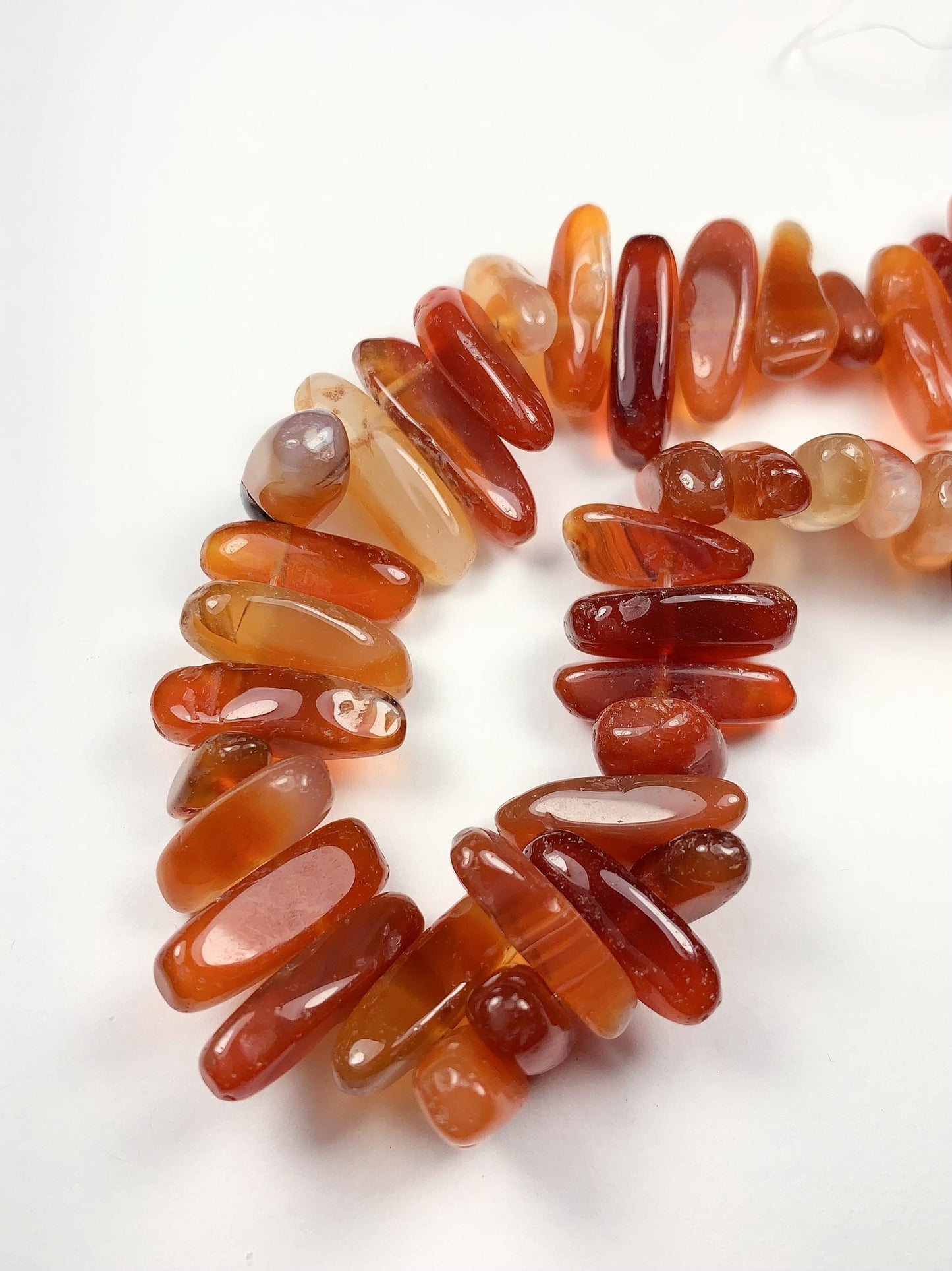 15-18mm Natural Red Agate Long Stick Spike Chip Nugget Irregular Beads 15" Strand  DIY Jewelry