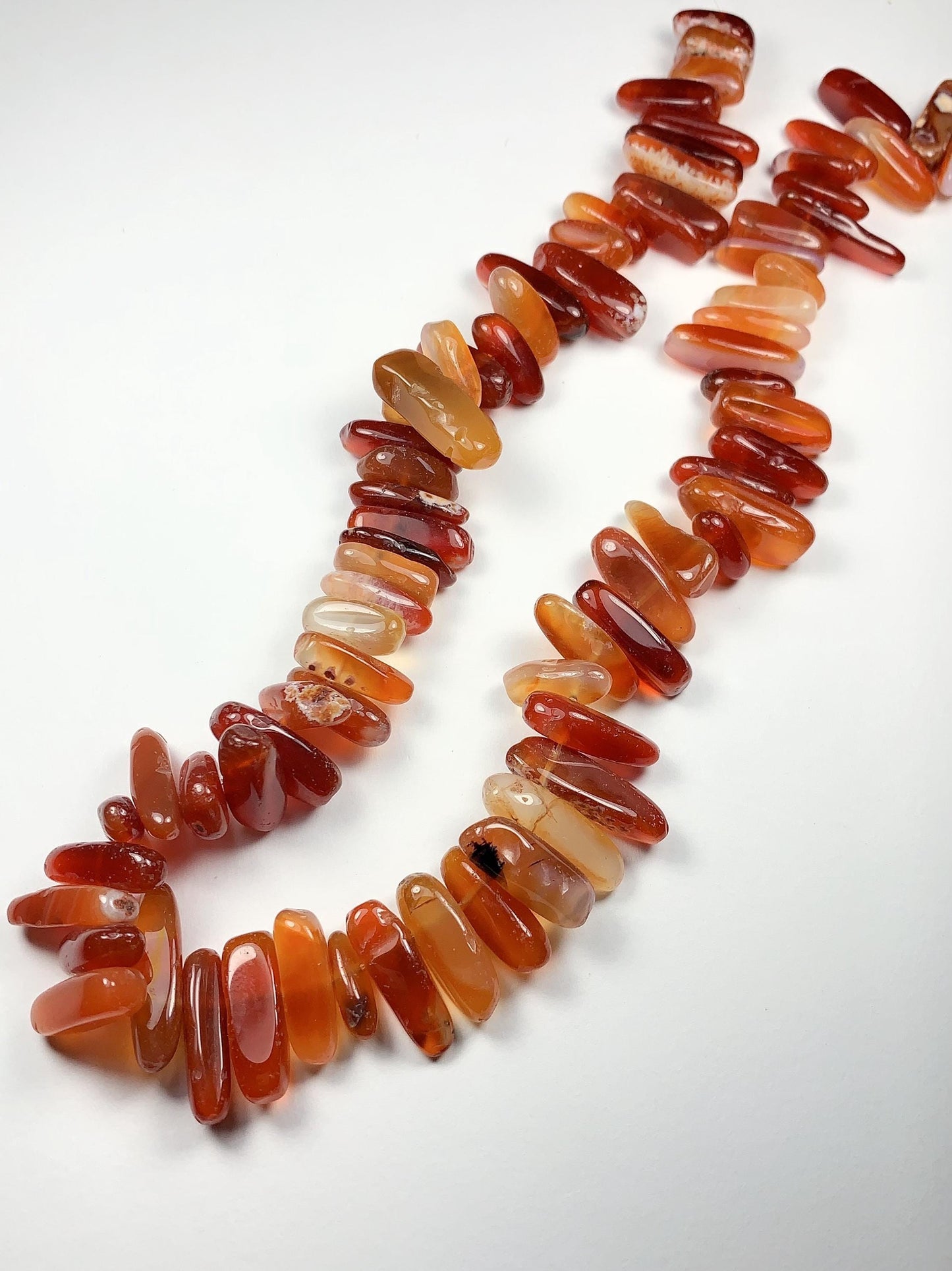 15-18mm Natural Red Agate Long Stick Spike Chip Nugget Irregular Beads 15" Strand  DIY Jewelry