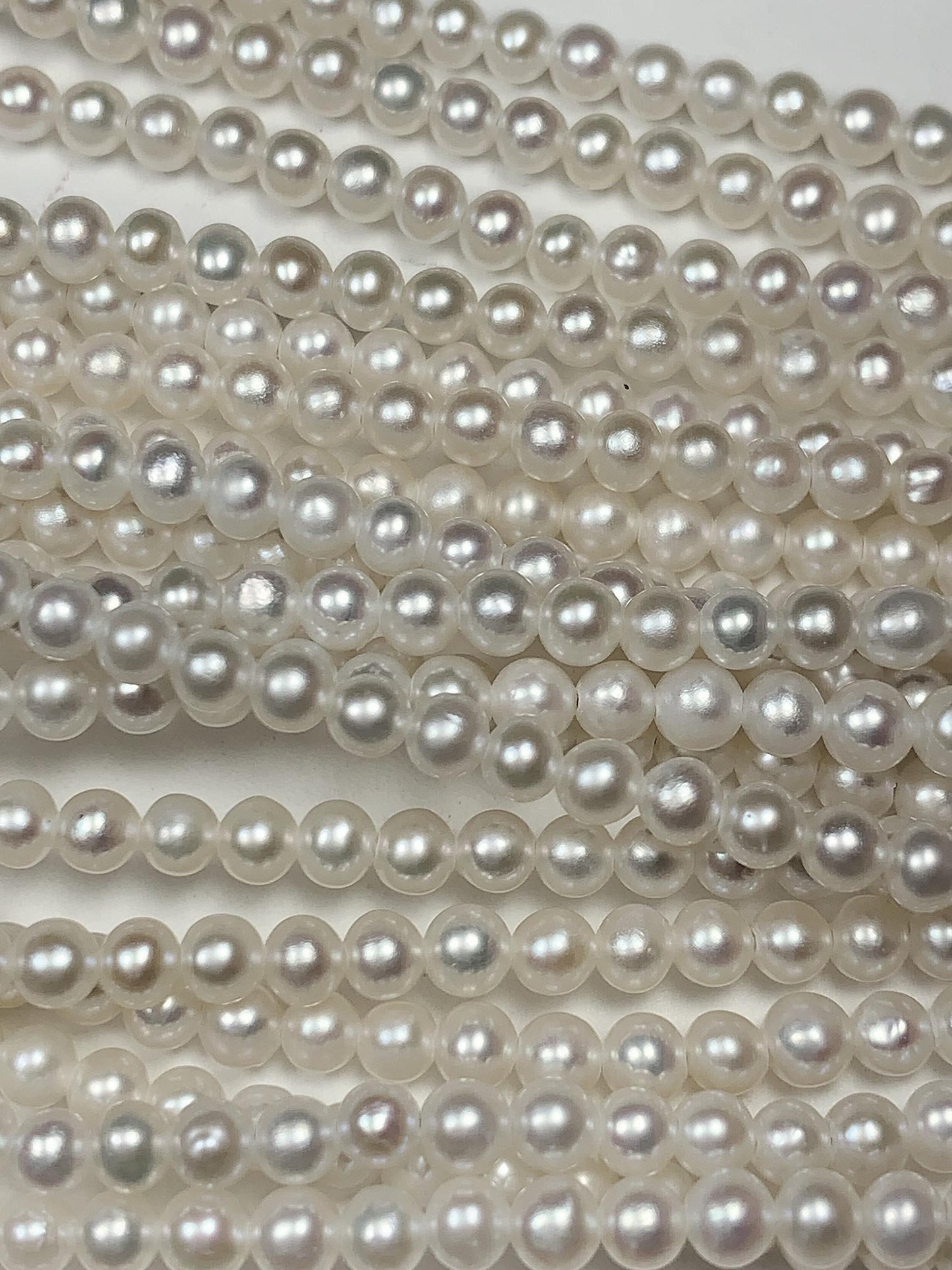 3mm Genuine White Pearl Beads: Near Round Strand for Jewelry Making