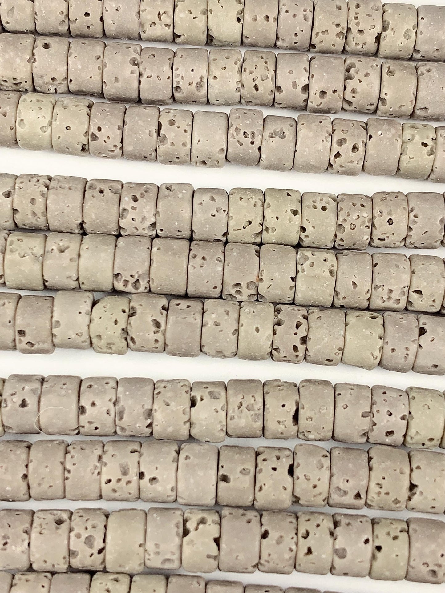 2x4mm Natural Gray Volcanic Rock Heishi Disc Beads Gemstone Strand 15"