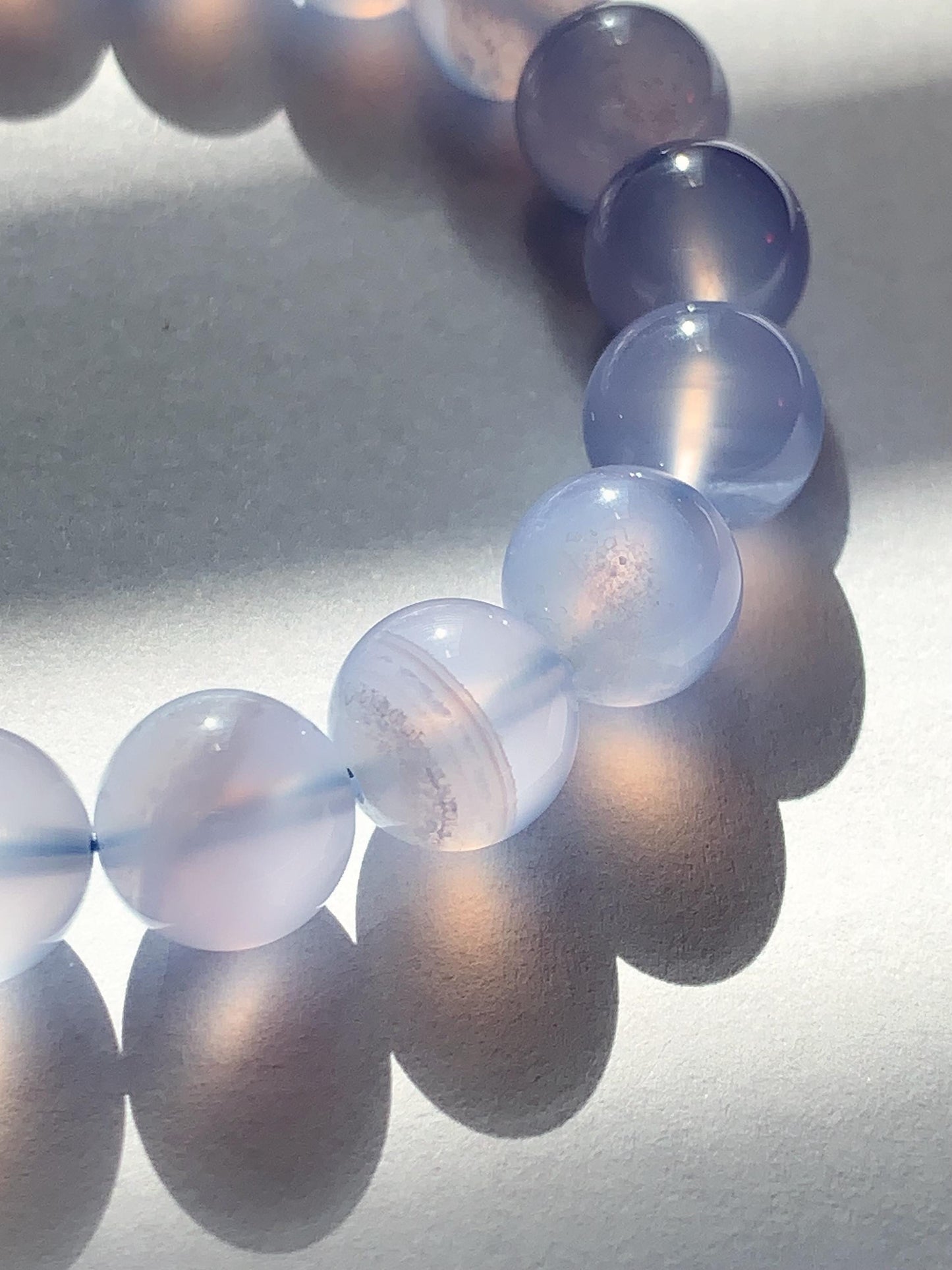 AAA Translucent Blue Lace Agate Stretch Bracelet 7mm 8mm