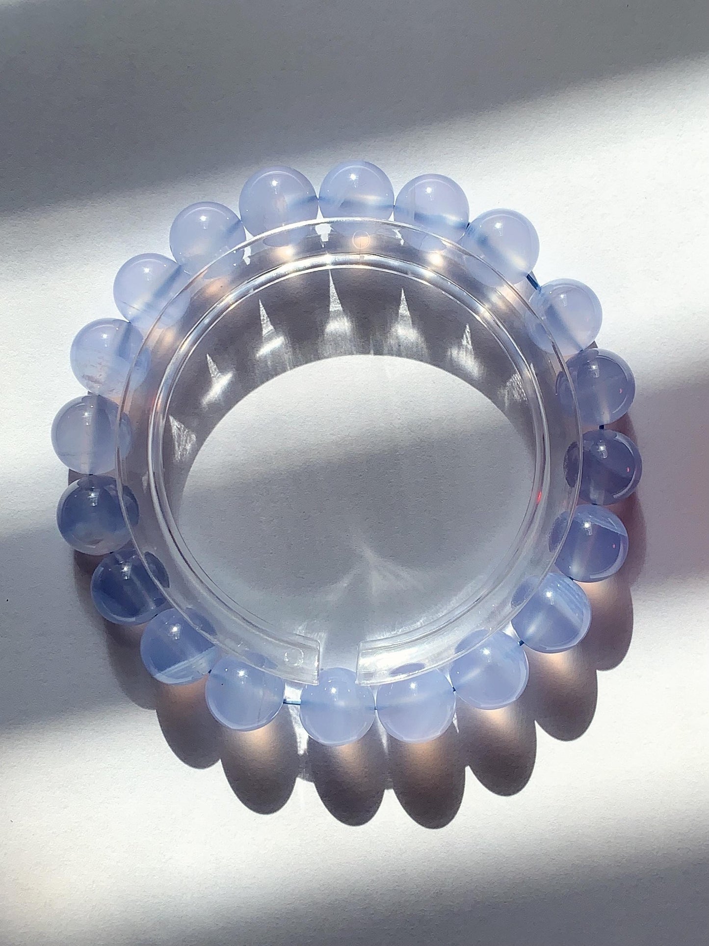 AAA Translucent Blue Lace Agate Stretch Bracelet 7mm 8mm