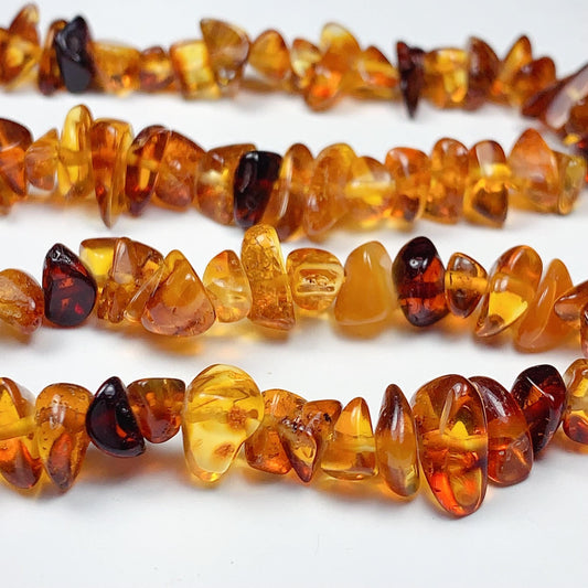 5-10mm Natural Deep Gold Honey Yellow Baltic Amber Chip Nugget Irregular Beads 15.5" Strand  DIY Jewelry