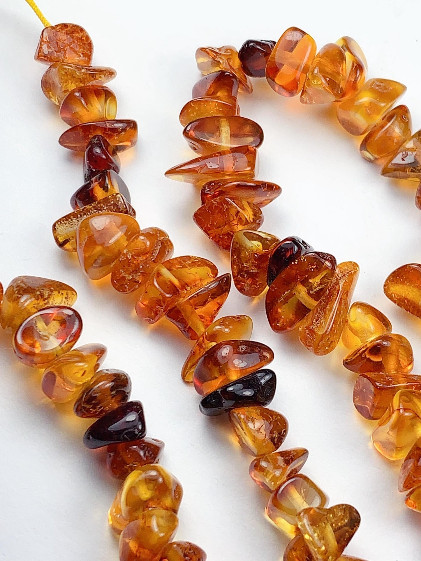 5-10mm Natural Deep Gold Honey Yellow Baltic Amber Chip Nugget Irregular Beads 15.5" Strand  DIY Jewelry