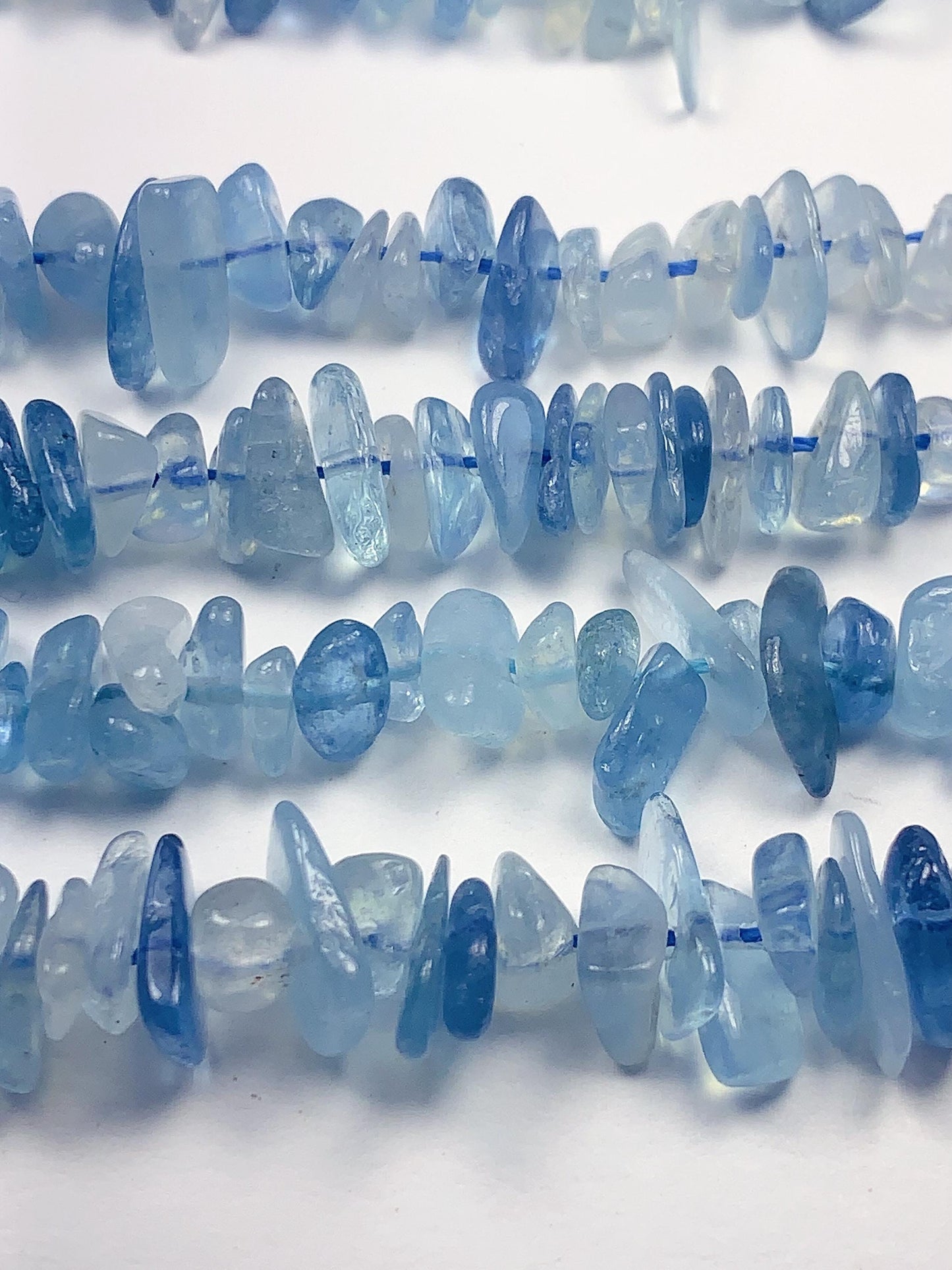 5-12mm No Dyed Natural Blue Aquamarine Nugget Pebble Irregular Chips Beads 15.5" Strand DIY Jewelry Gemstone Crystal