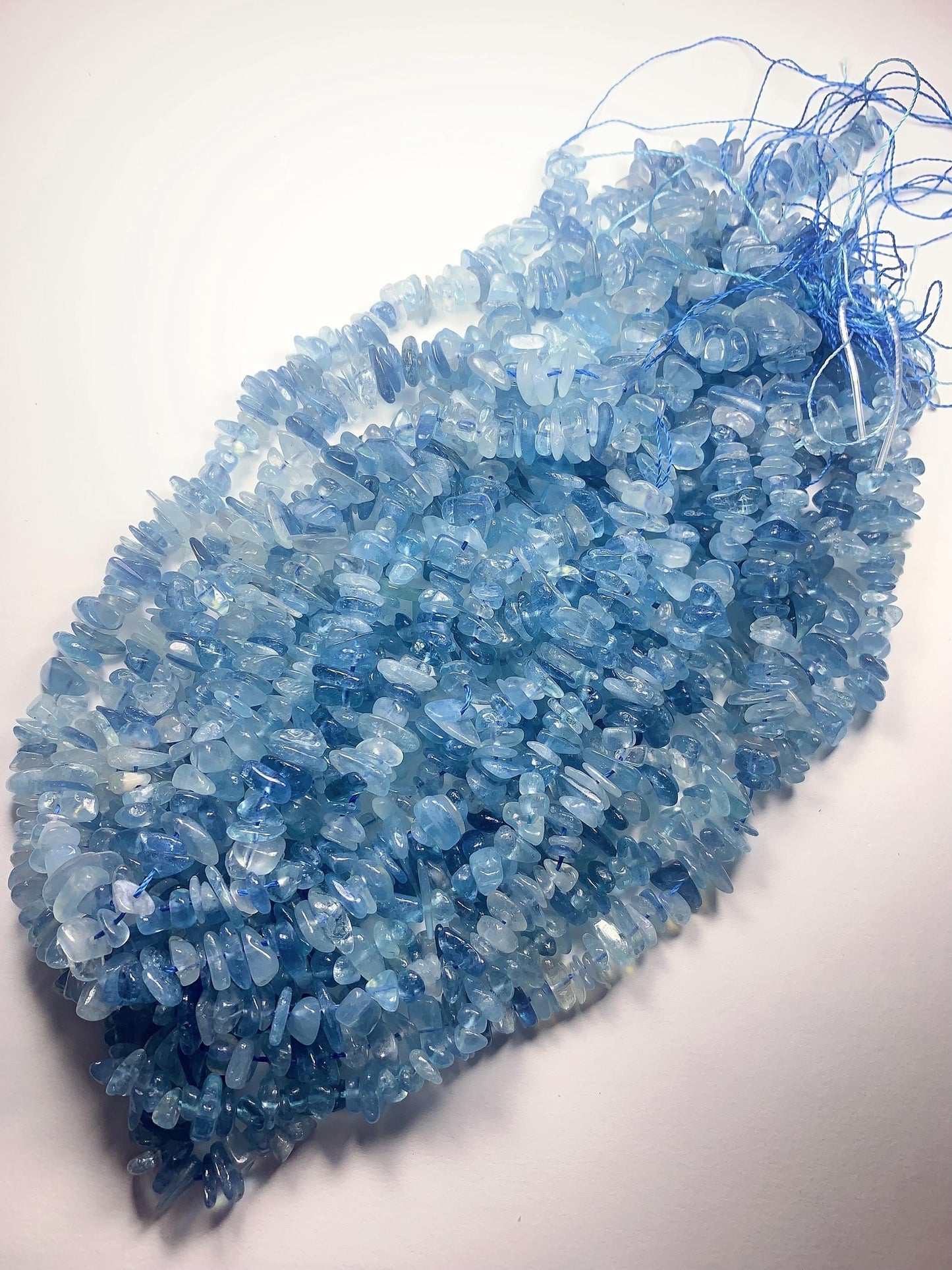 5-12mm No Dyed Natural Blue Aquamarine Nugget Pebble Irregular Chips Beads 15.5" Strand DIY Jewelry Gemstone Crystal