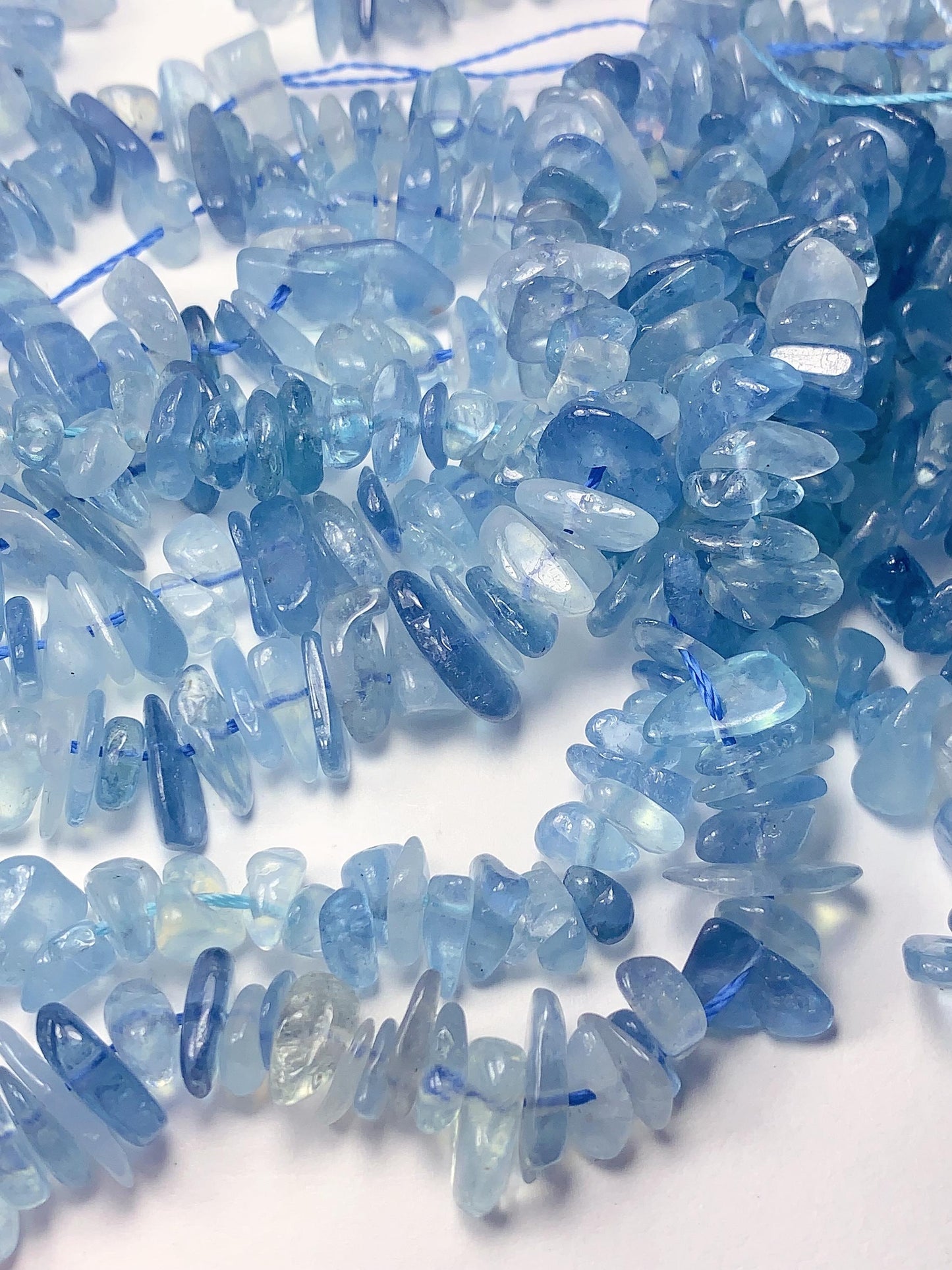 5-12mm No Dyed Natural Blue Aquamarine Nugget Pebble Irregular Chips Beads 15.5" Strand DIY Jewelry Gemstone Crystal