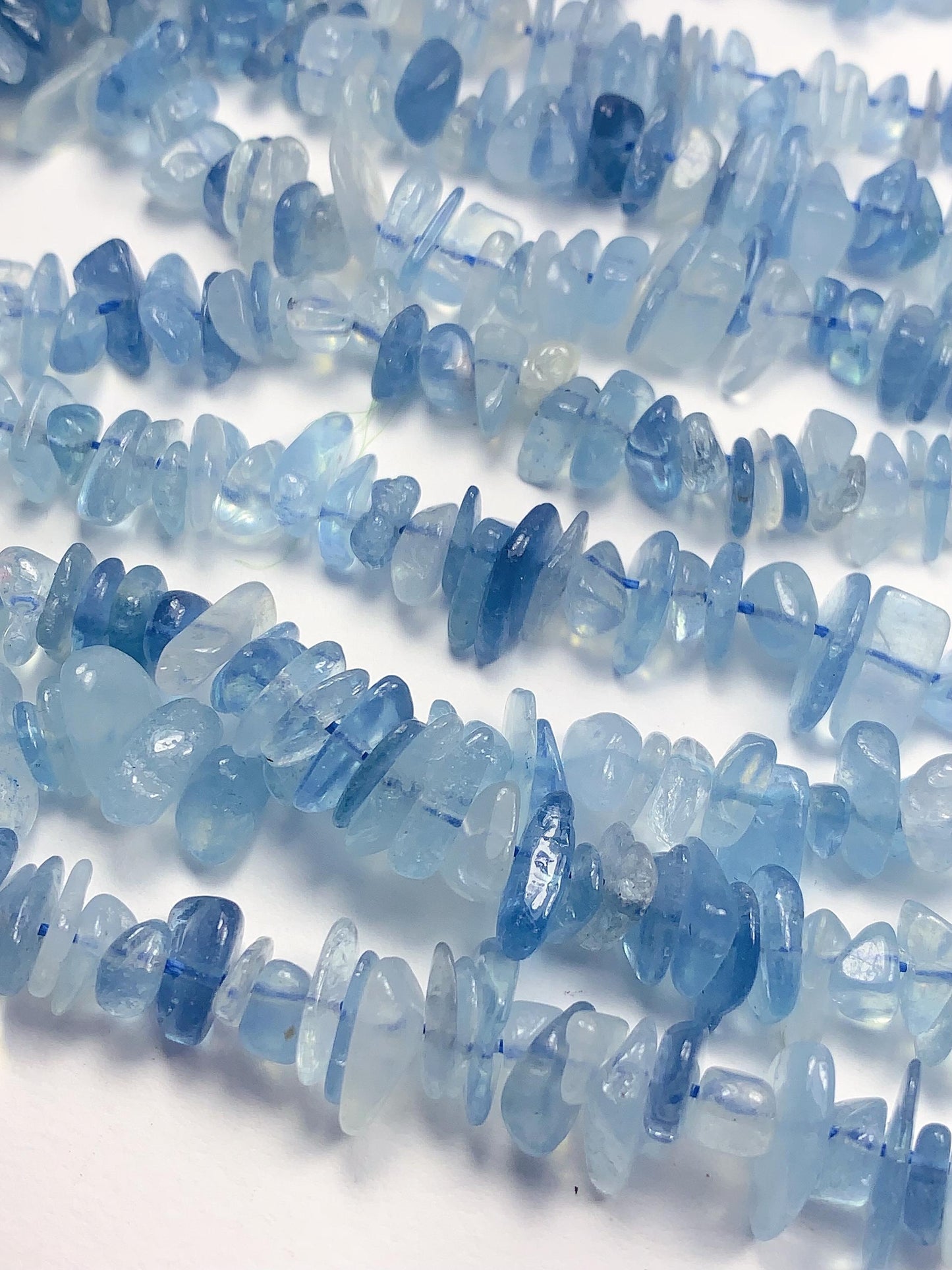 5-12mm No Dyed Natural Blue Aquamarine Nugget Pebble Irregular Chips Beads 15.5" Strand DIY Jewelry Gemstone Crystal
