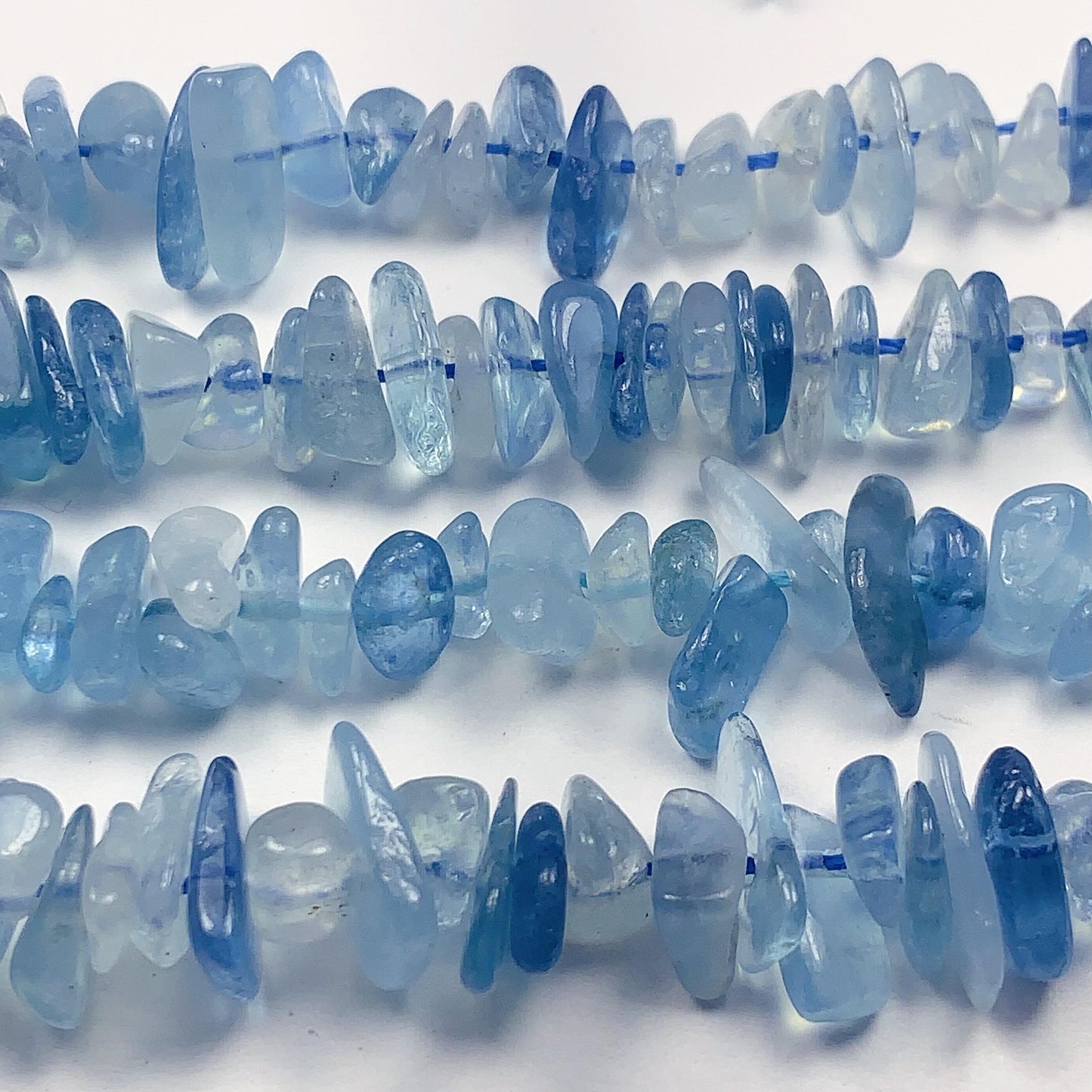 5-12mm No Dyed Natural Blue Aquamarine Nugget Pebble Irregular Chips Beads 15.5" Strand DIY Jewelry Gemstone Crystal