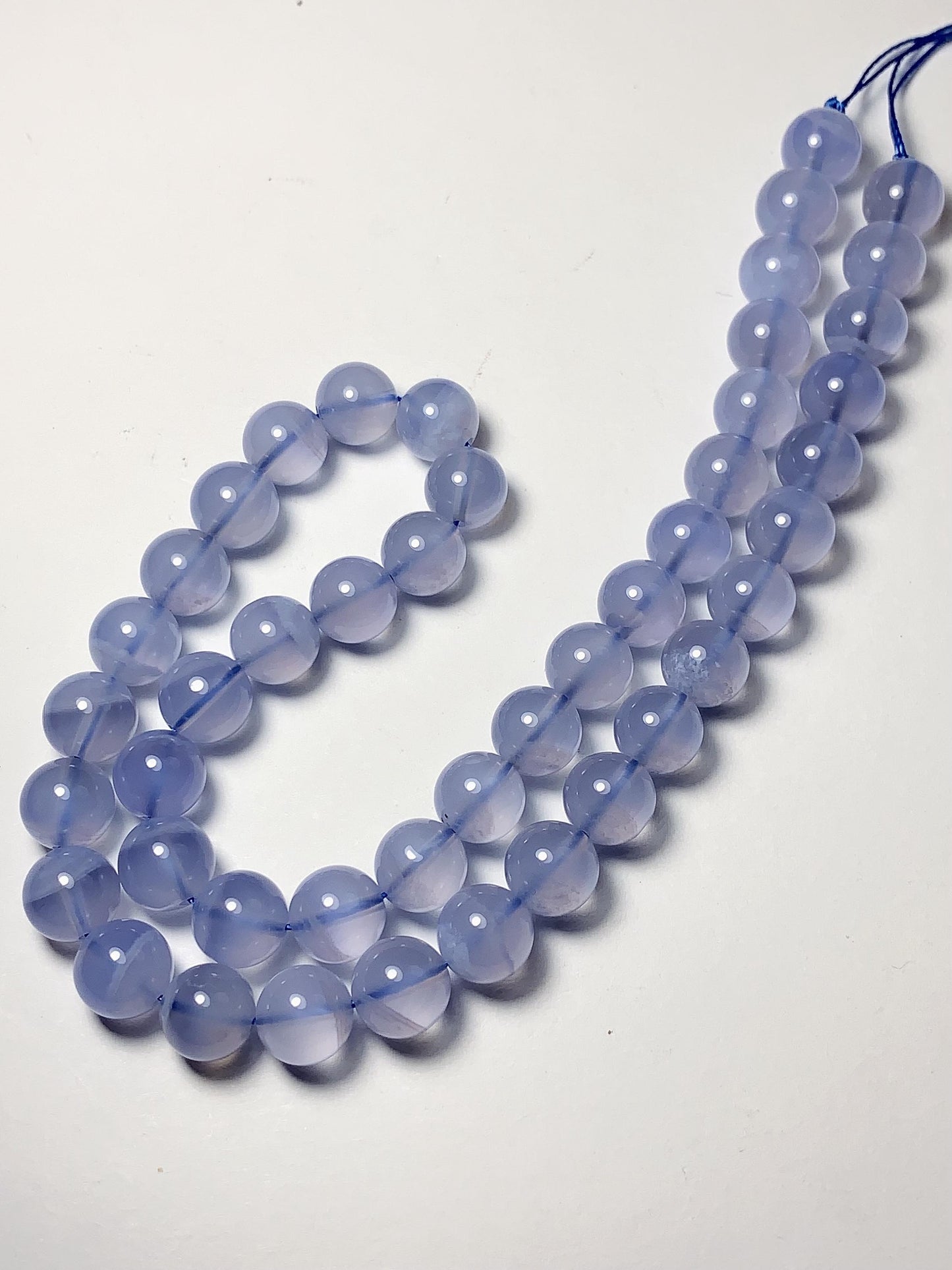 AAA Super High Quality Natural Translucent Blue Lace Strip Agate Smooth Round Beads Gemstone Strand 15.5" 7mm 8mm 9mm