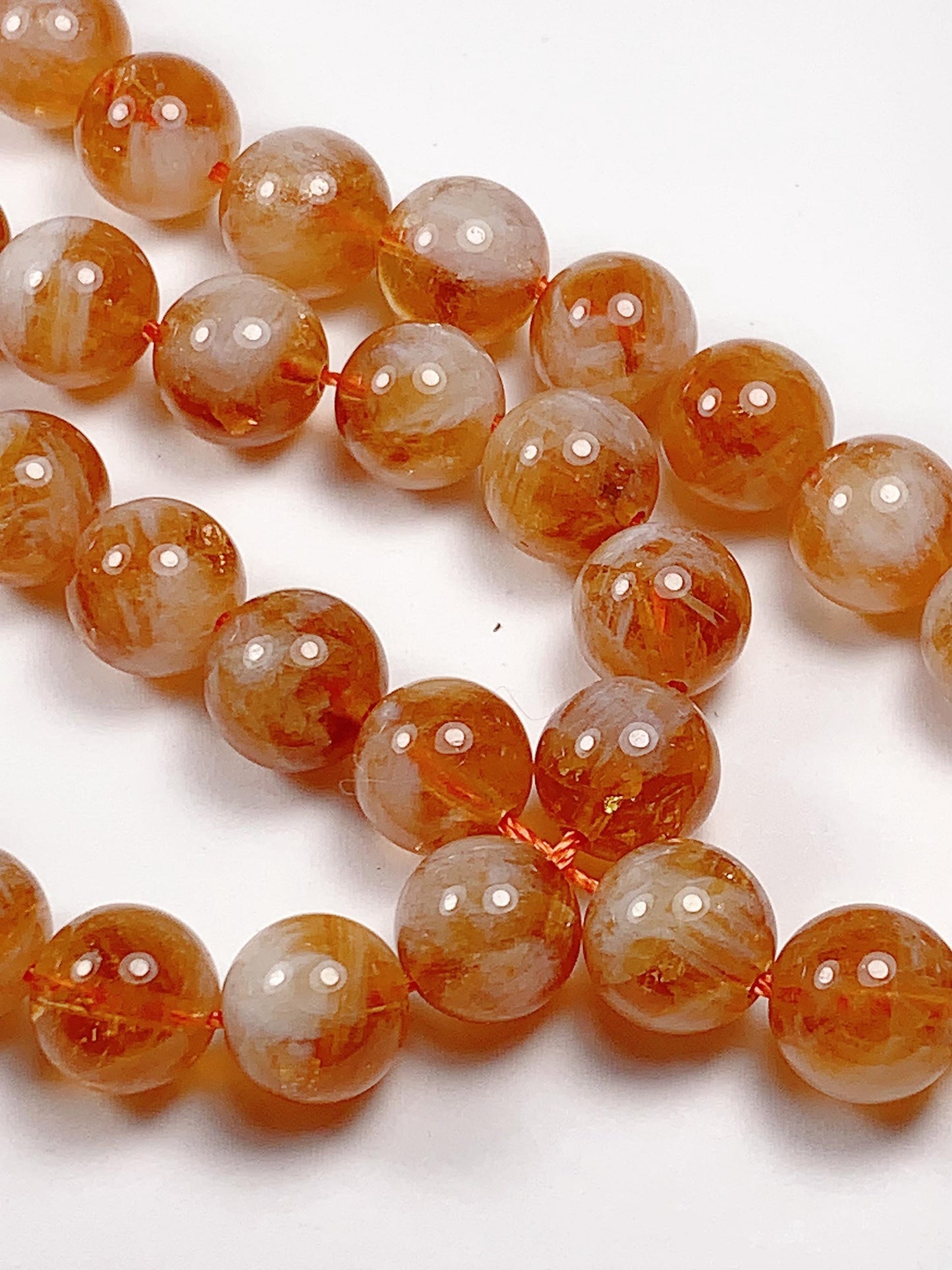 High Quality Natural Deep Yellow Golden Citrine Smooth Round Beads 15.5“ Strand Genuine Gemstone