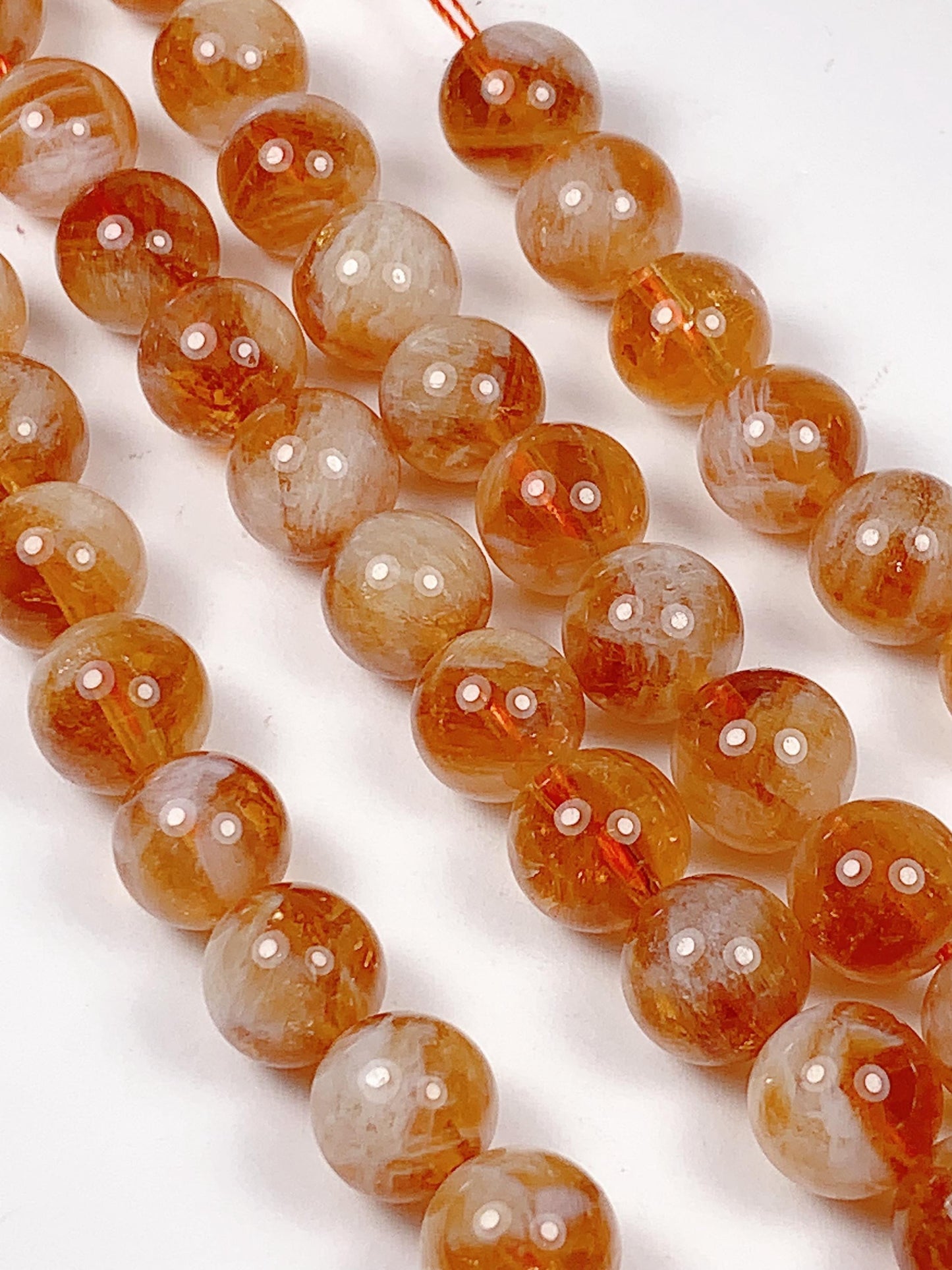 High Quality Natural Deep Yellow Golden Citrine Smooth Round Beads 15.5“ Strand Genuine Gemstone