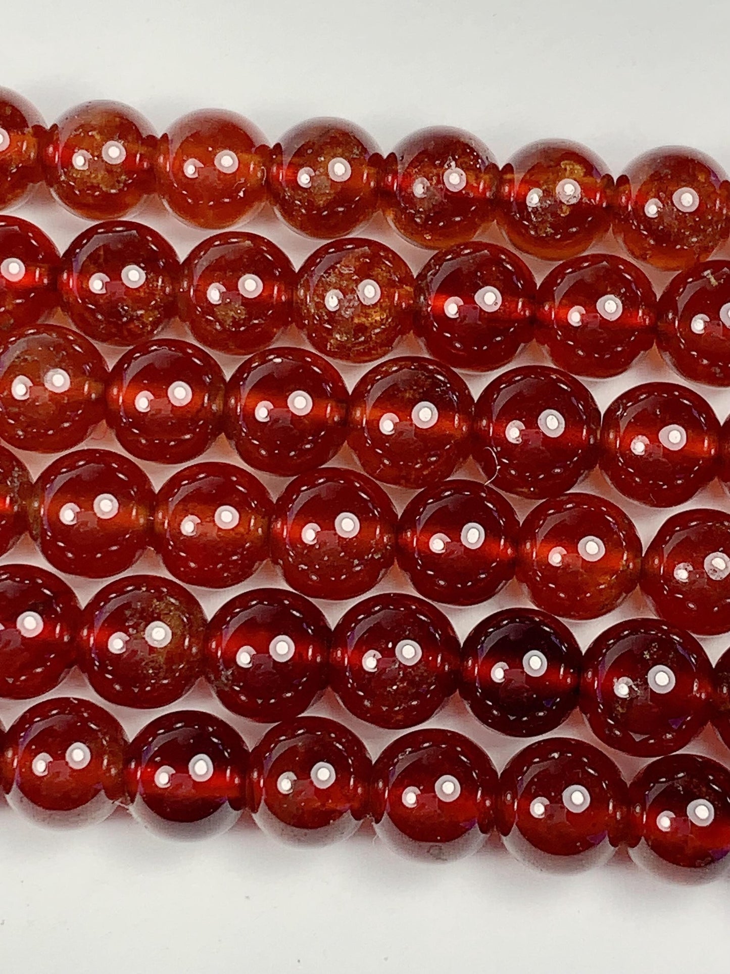 AAA Natural Transparent Orange Hessonite Garnet Smooth Round Beads 15.5" Strand Gemstone Genuine very high quality 6mm
