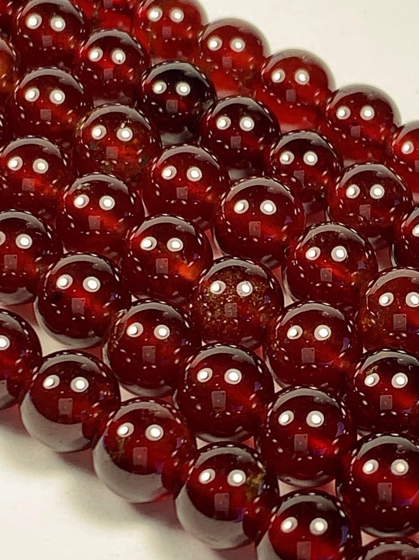 AAA Natural Translucent Deep Orange Red  Hessonite Garnet Smooth Round Beads 15.5" Strand Gemstone Genuine very high quality 6mm