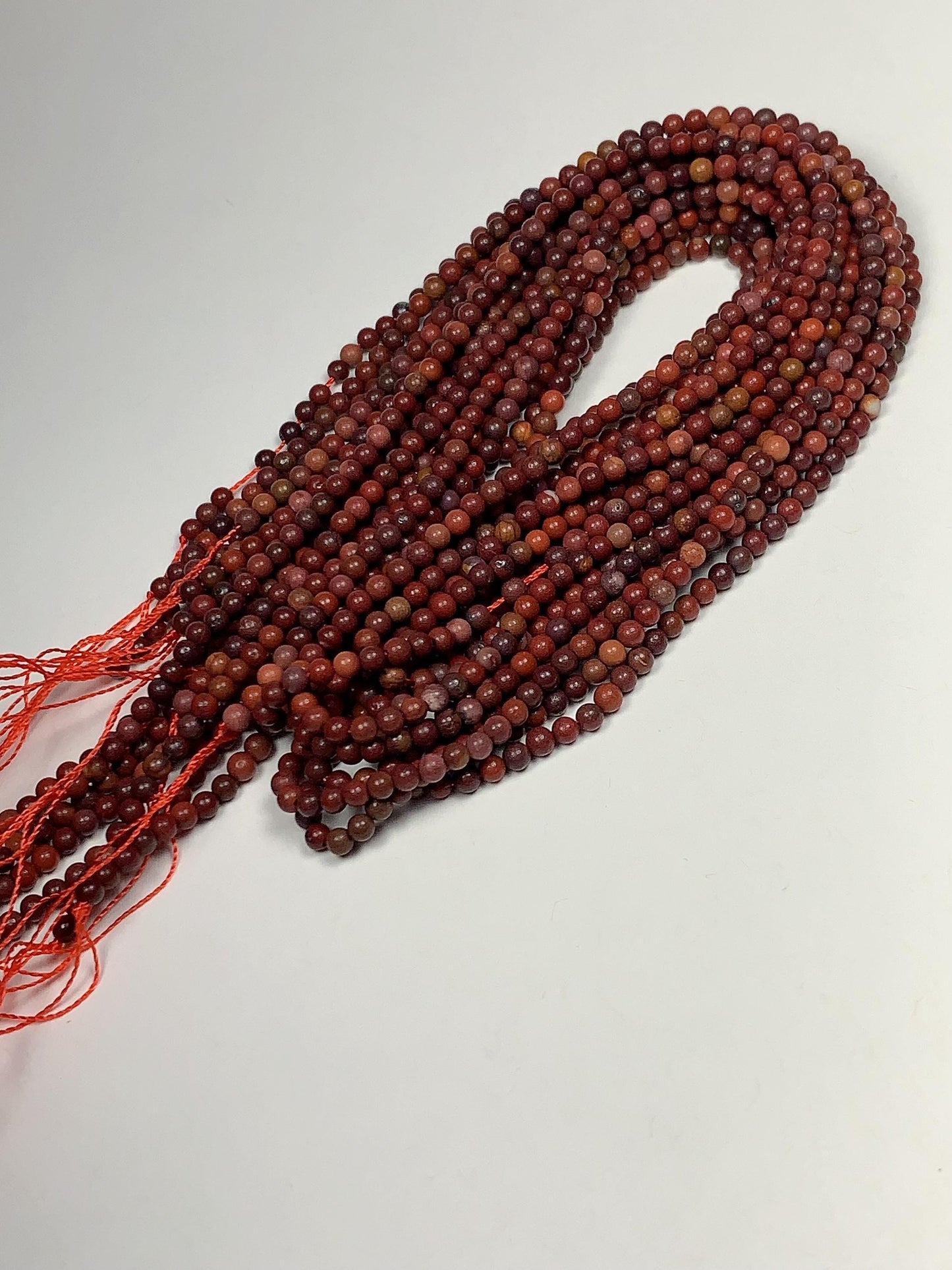 Natural Red Jasper Smooth Round Beads 15.5" Strand Gemstone