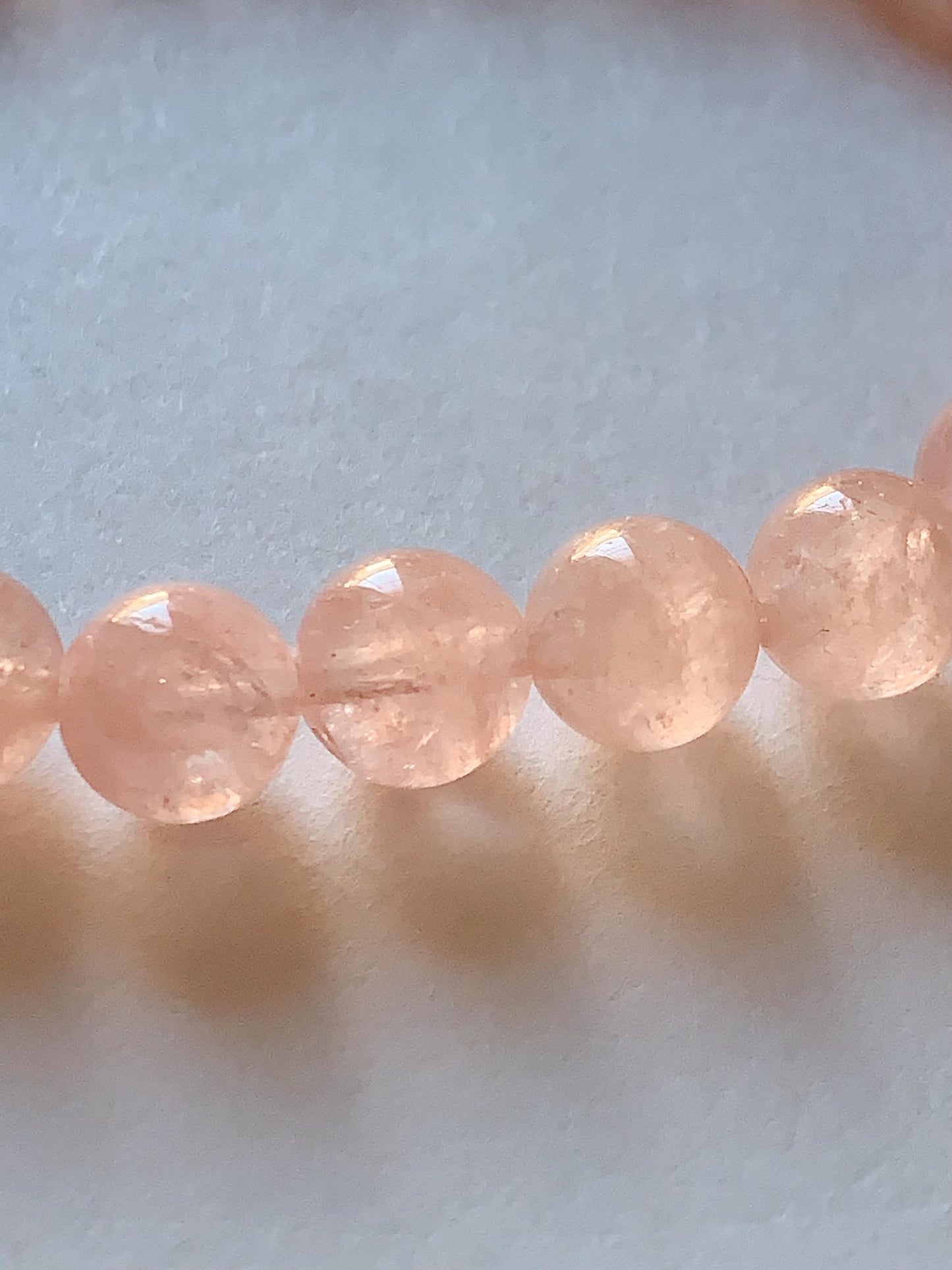 No Dyed AAA+ Transparent Madagascar Natural Light Purple Pink Ice Rose Quartz Stretch Bracelet: Smooth Round Gemstone