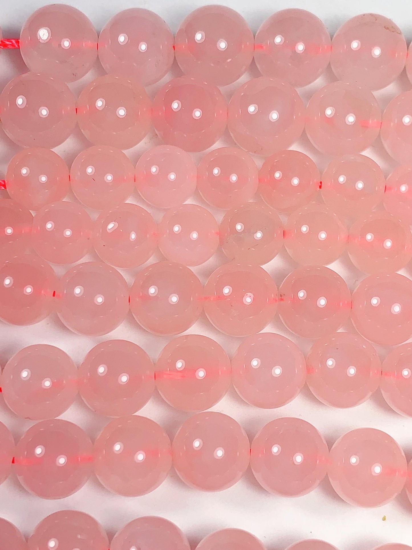 AAA Natural Madagascar Soft Translucent Peach Baby Pink Rose Quartz Smooth Round Beads 15.5 strand  Gemstone