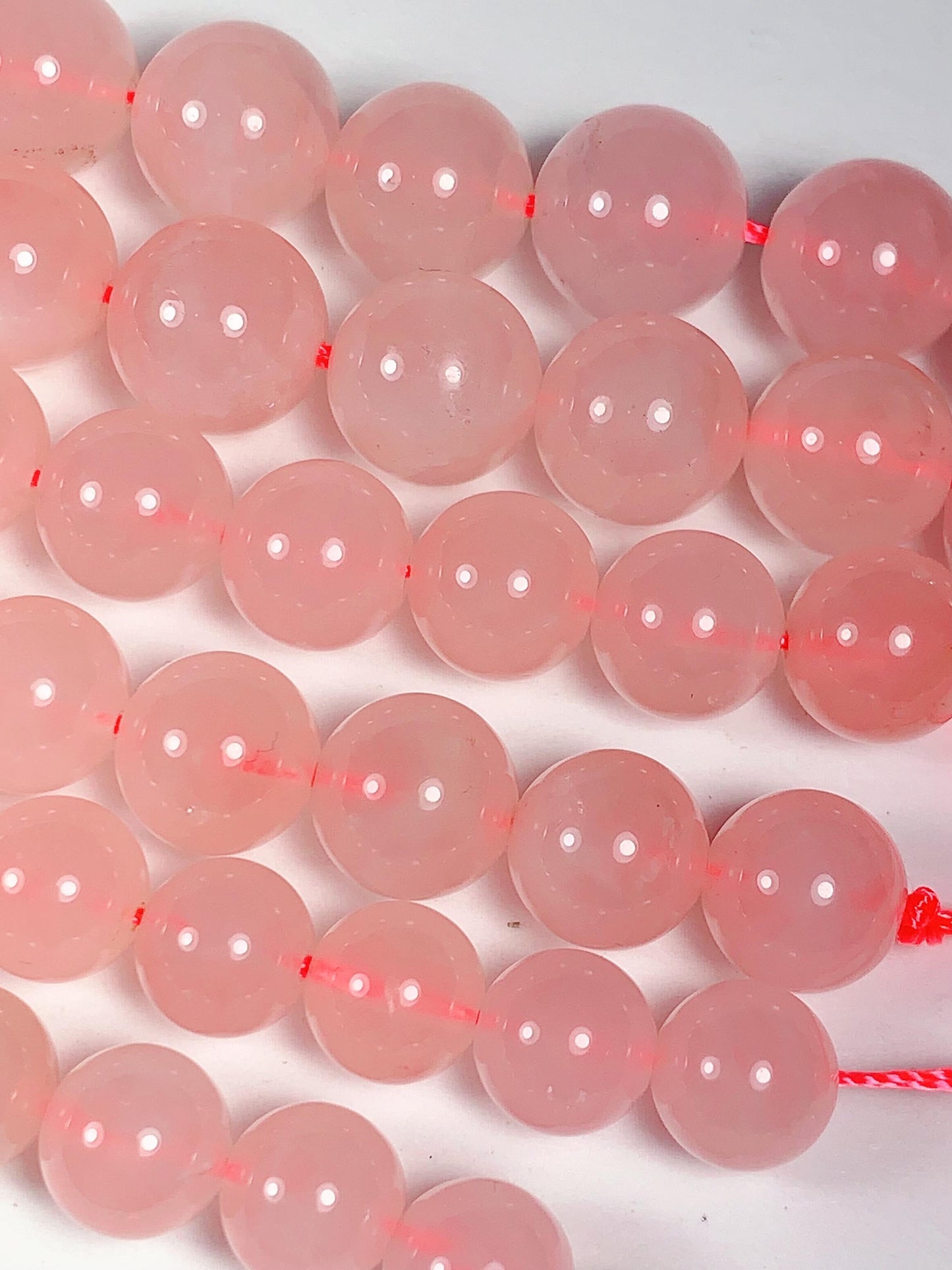 AAA Natural Madagascar Soft Translucent Peach Baby Pink Rose Quartz Smooth Round Beads 15.5 strand  Gemstone