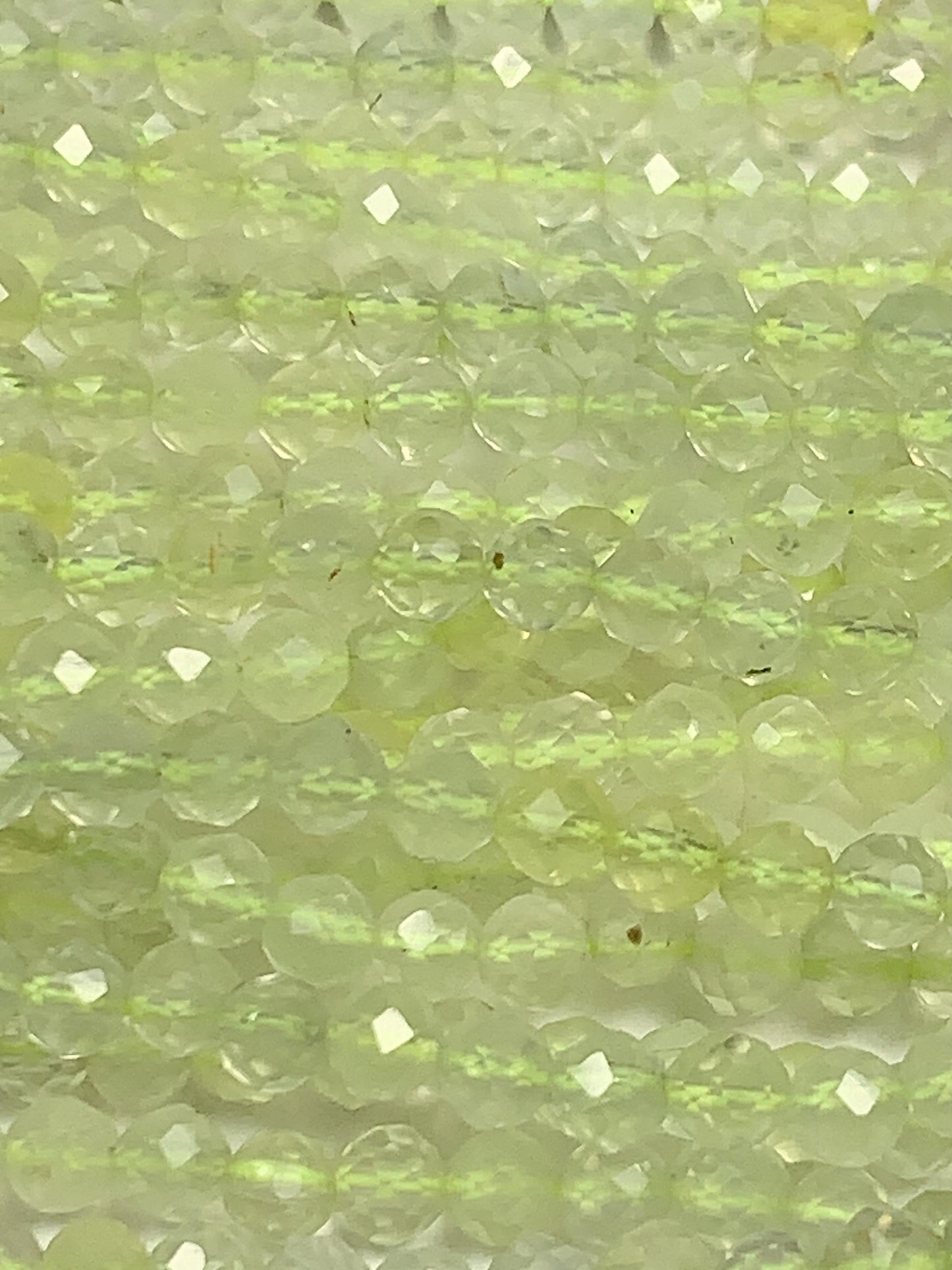 AAA Natural Translucent Yellowish Green Prehnite Faceted Round Beads Strand 15.5 Gemstone