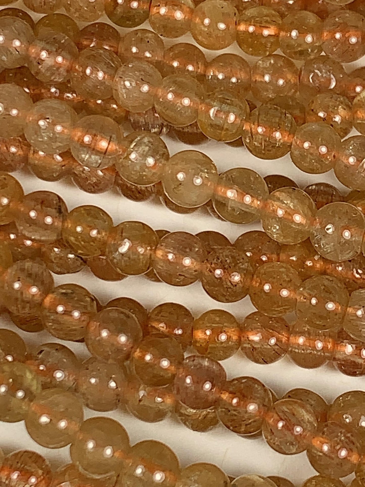 4mm Natural Gold  Yellow Apatite Smooth Round  Beads:  Genuine Gemstone 15.5" Strand Golden