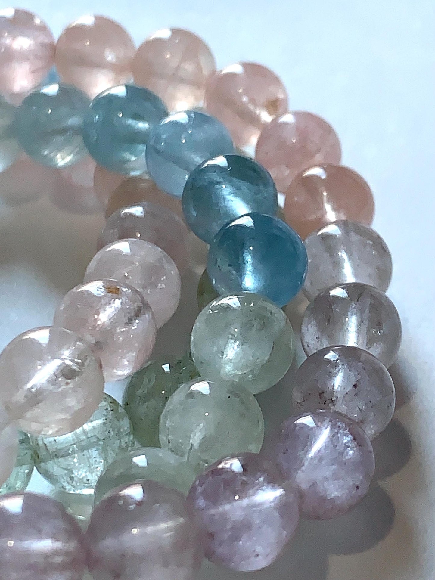 Natural Transparent Morganite Smooth Round Beads 15.5" Strand Gemstone 8mm
