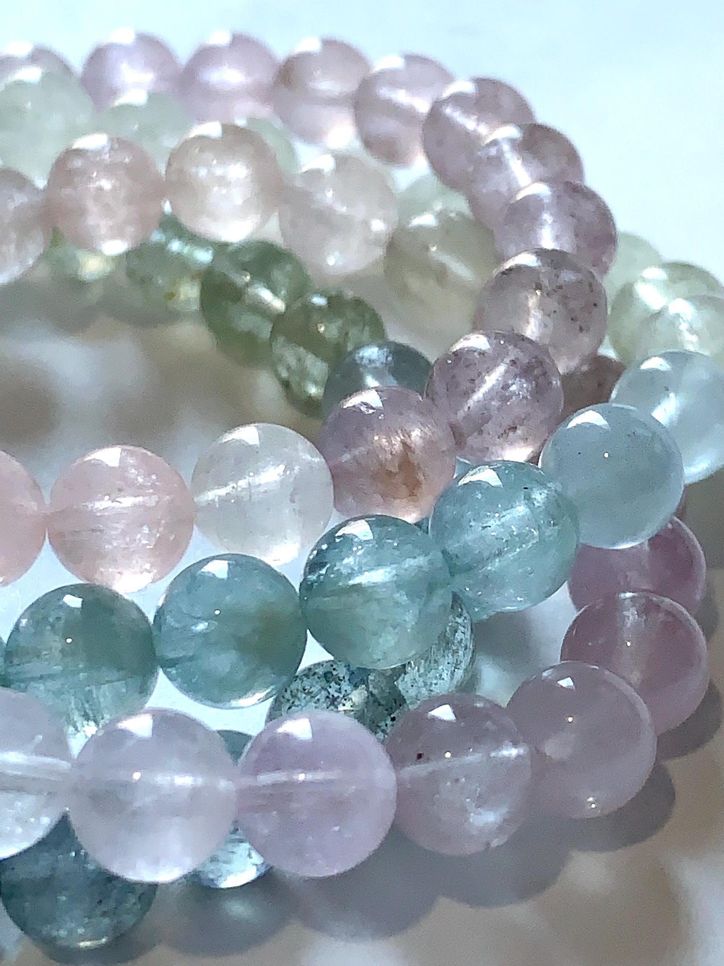 Natural Transparent Morganite Smooth Round Beads 15.5" Strand Gemstone 8mm