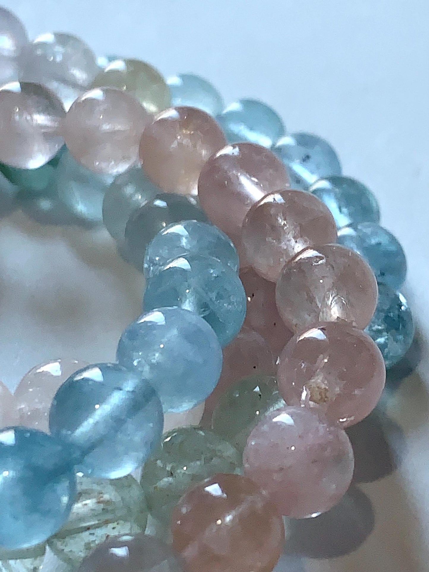 Natural Transparent Morganite Smooth Round Beads 15.5" Strand Gemstone 8mm