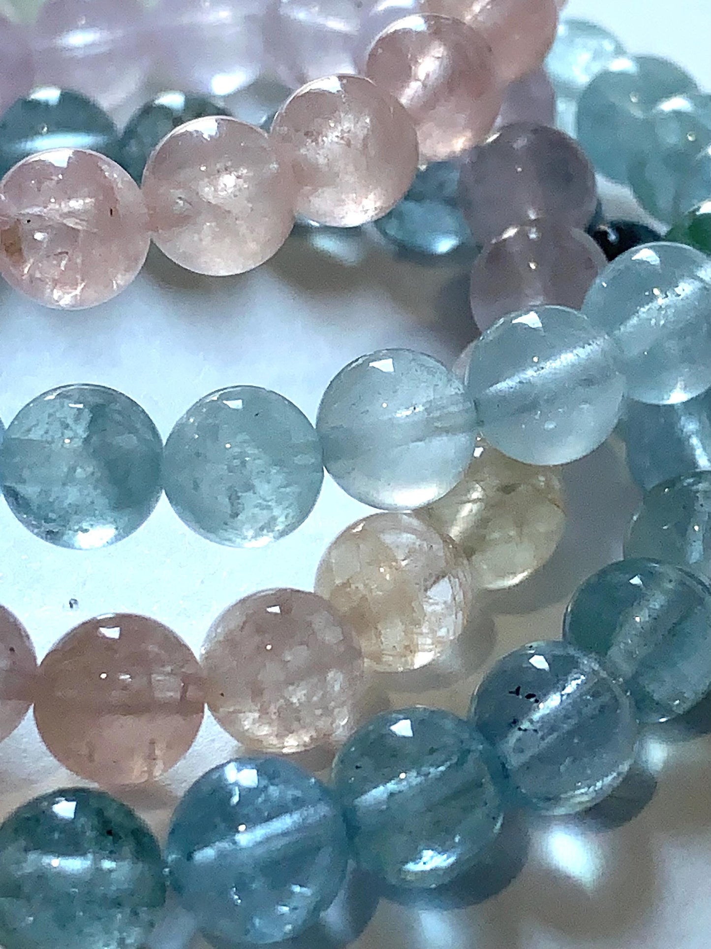 Natural Transparent Morganite Smooth Round Beads 15.5" Strand Gemstone 8mm